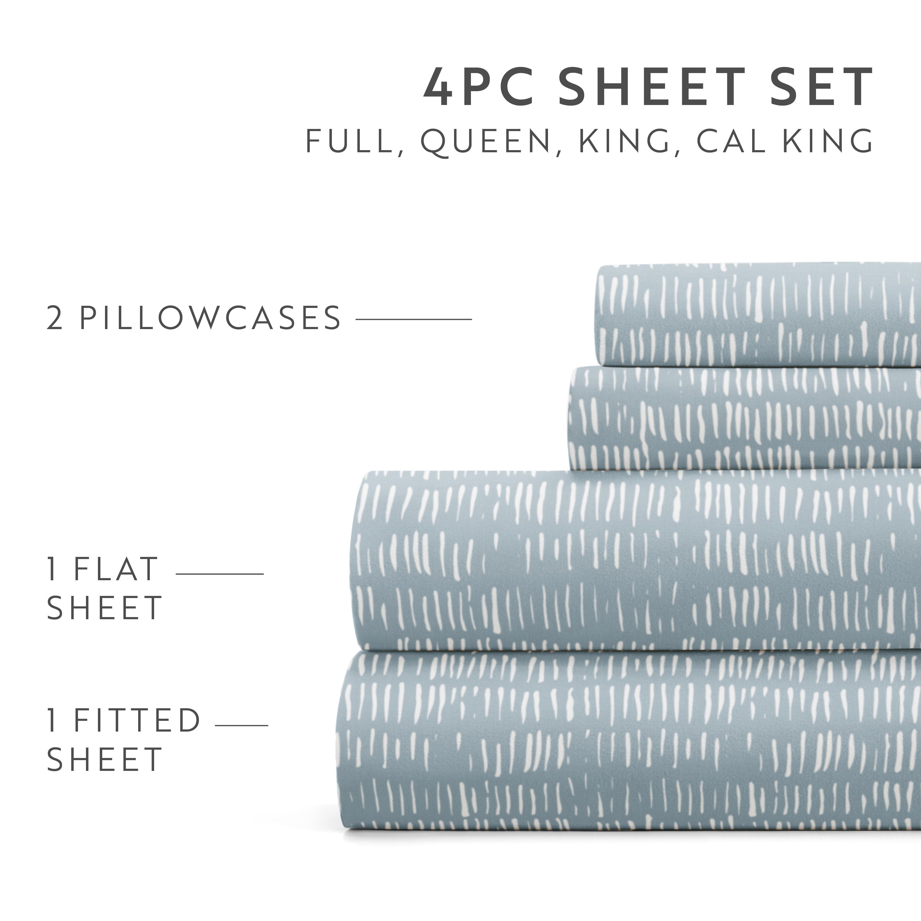 Blue Wave Patterned Sheet Set