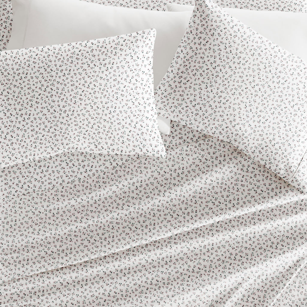 Ditsy Floral Mauve 4-Piece Pattern Sheet Set