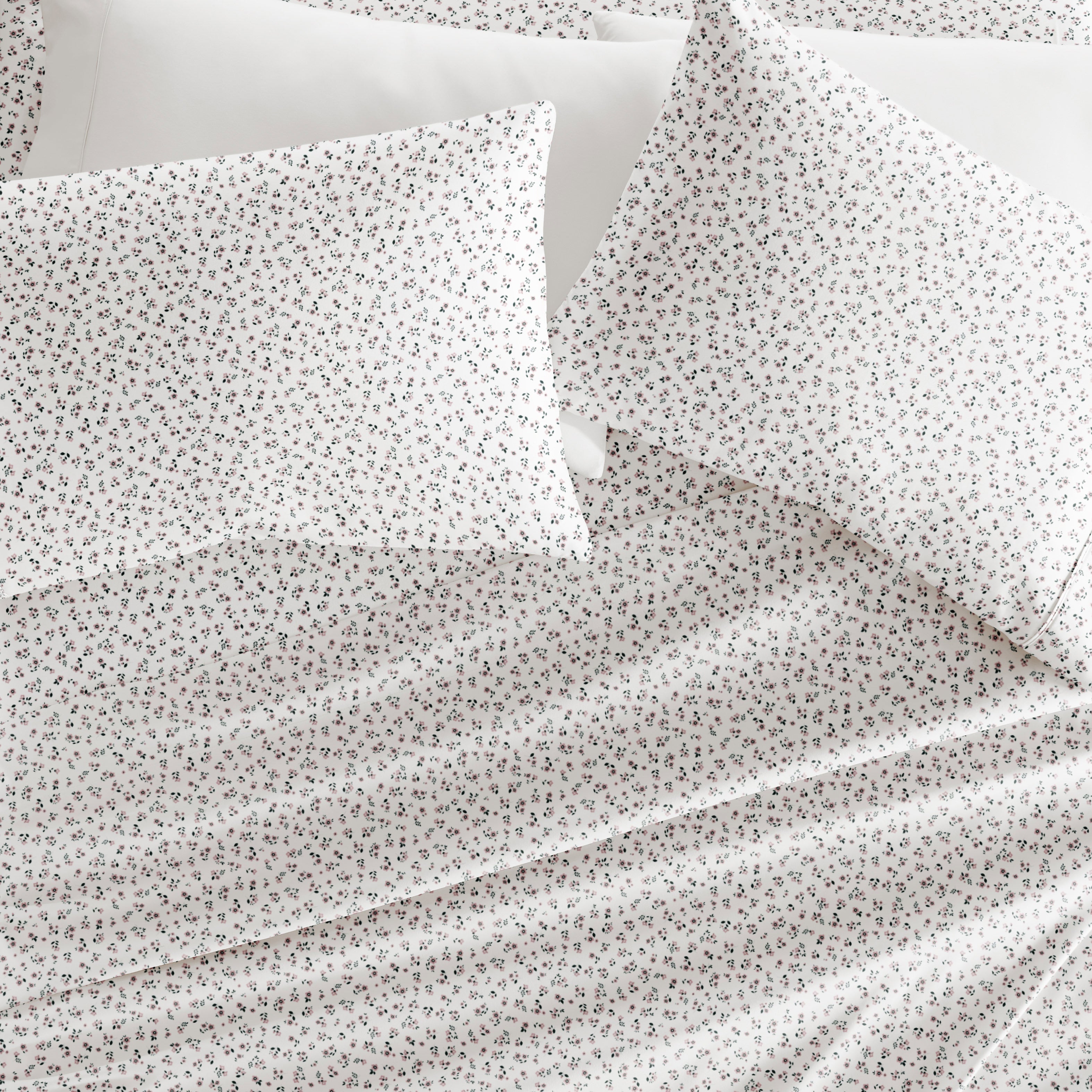 Ditsy Floral Mauve 4-Piece Pattern Sheet Set