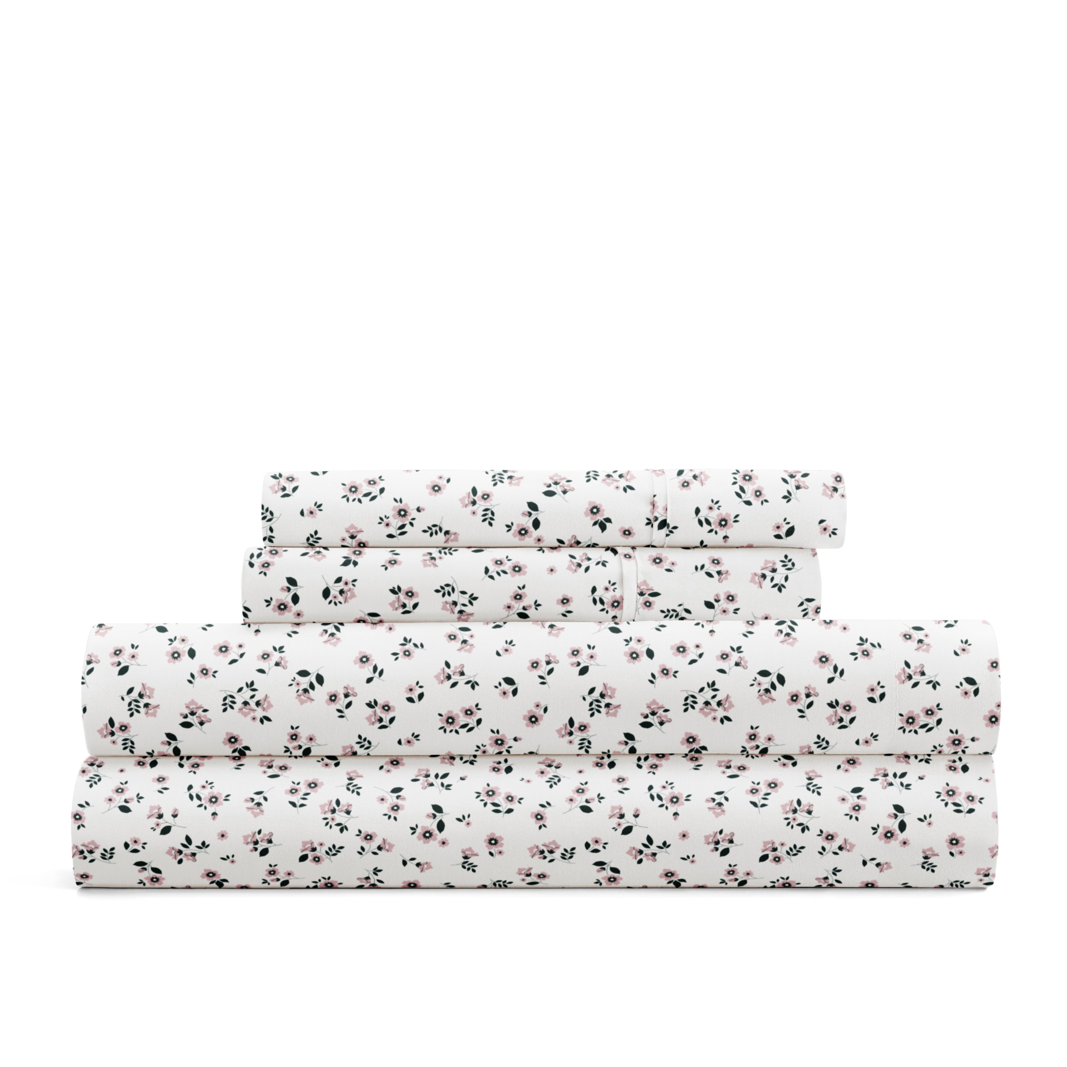 Ditsy Floral Mauve 4-Piece Pattern Sheet Set