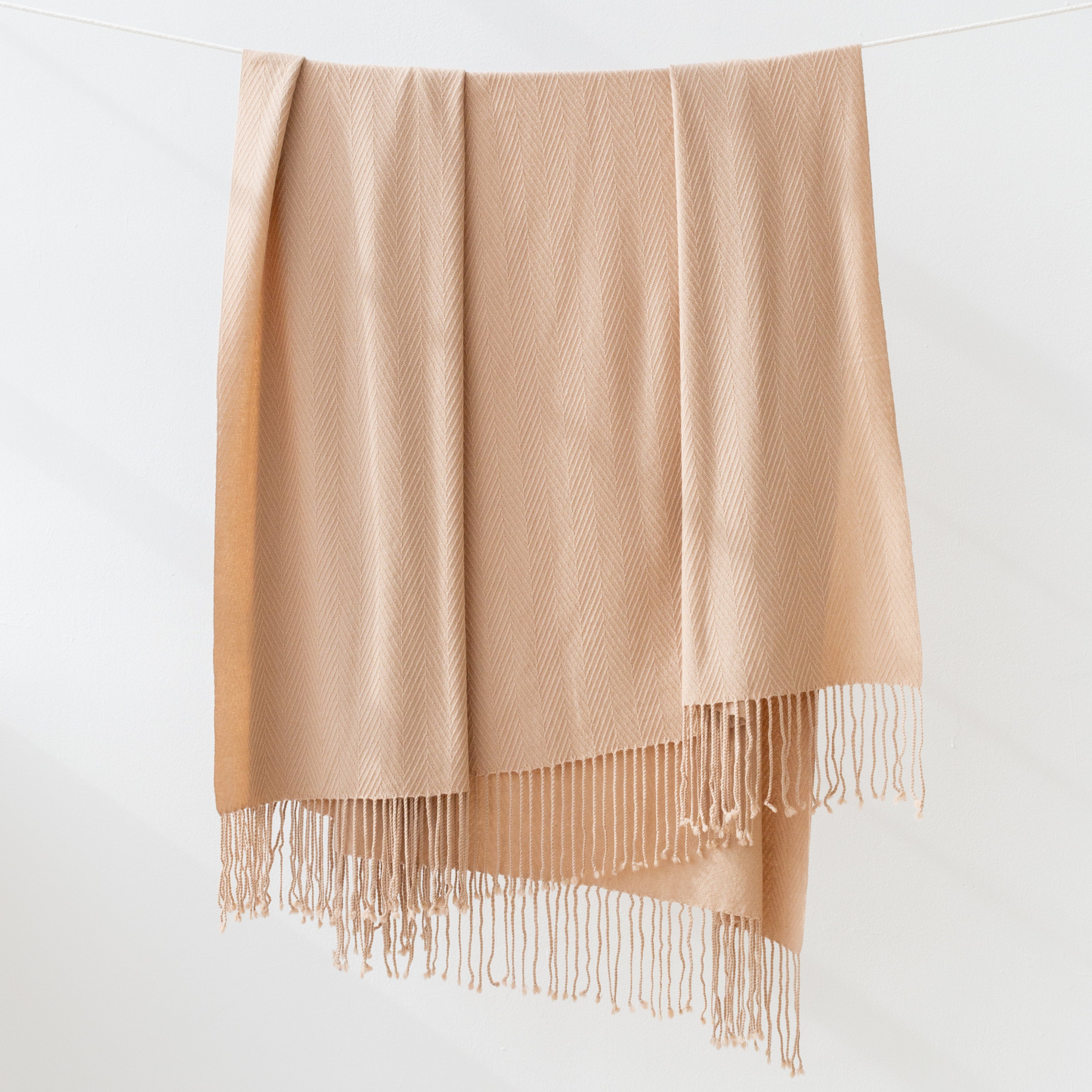 Avocado Green Mattress Luxury Throw Blankets best fringe detail merino wool sand