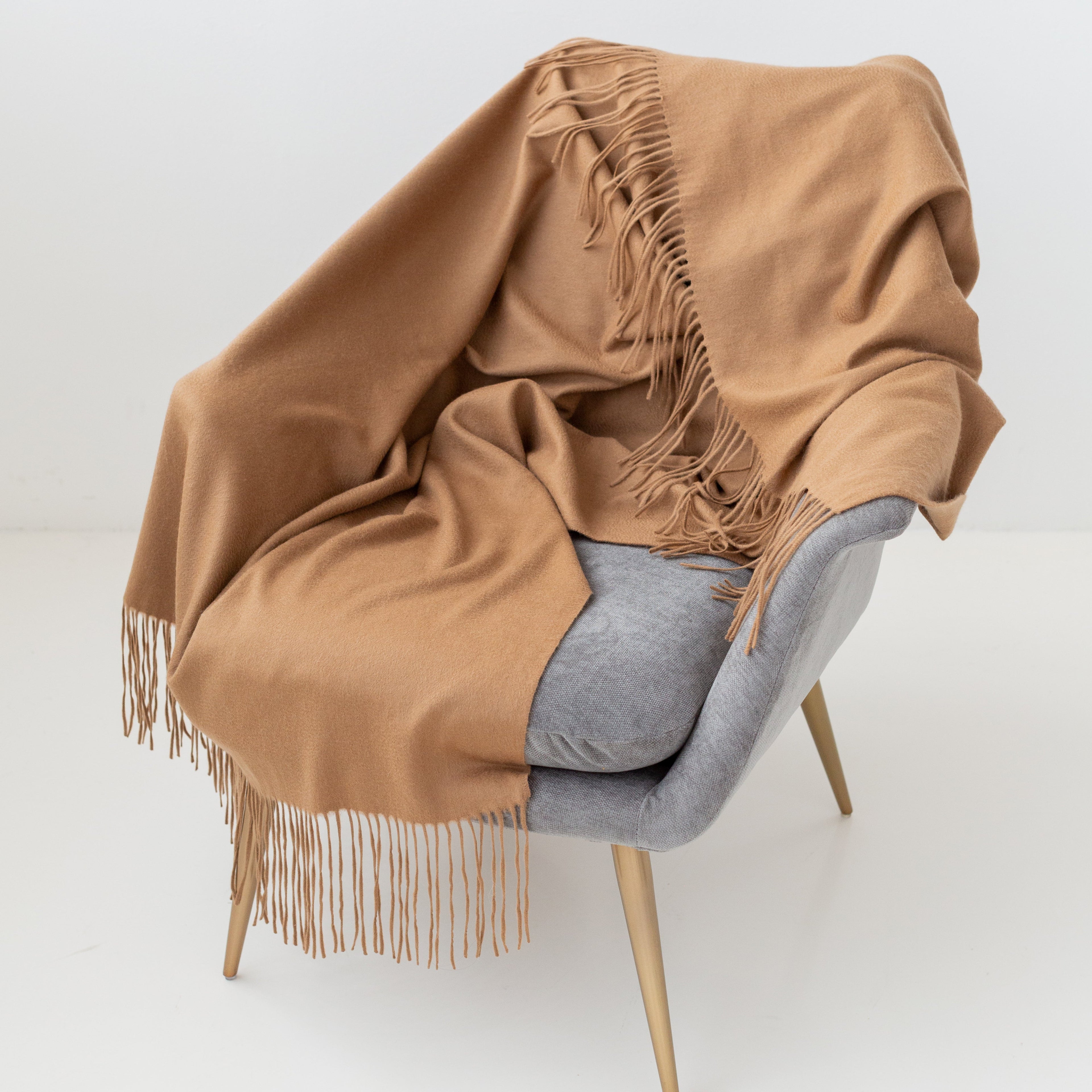 Avocado Green Mattress Luxury Throw Blankets cashmere camel natural fringe soft beautiful
