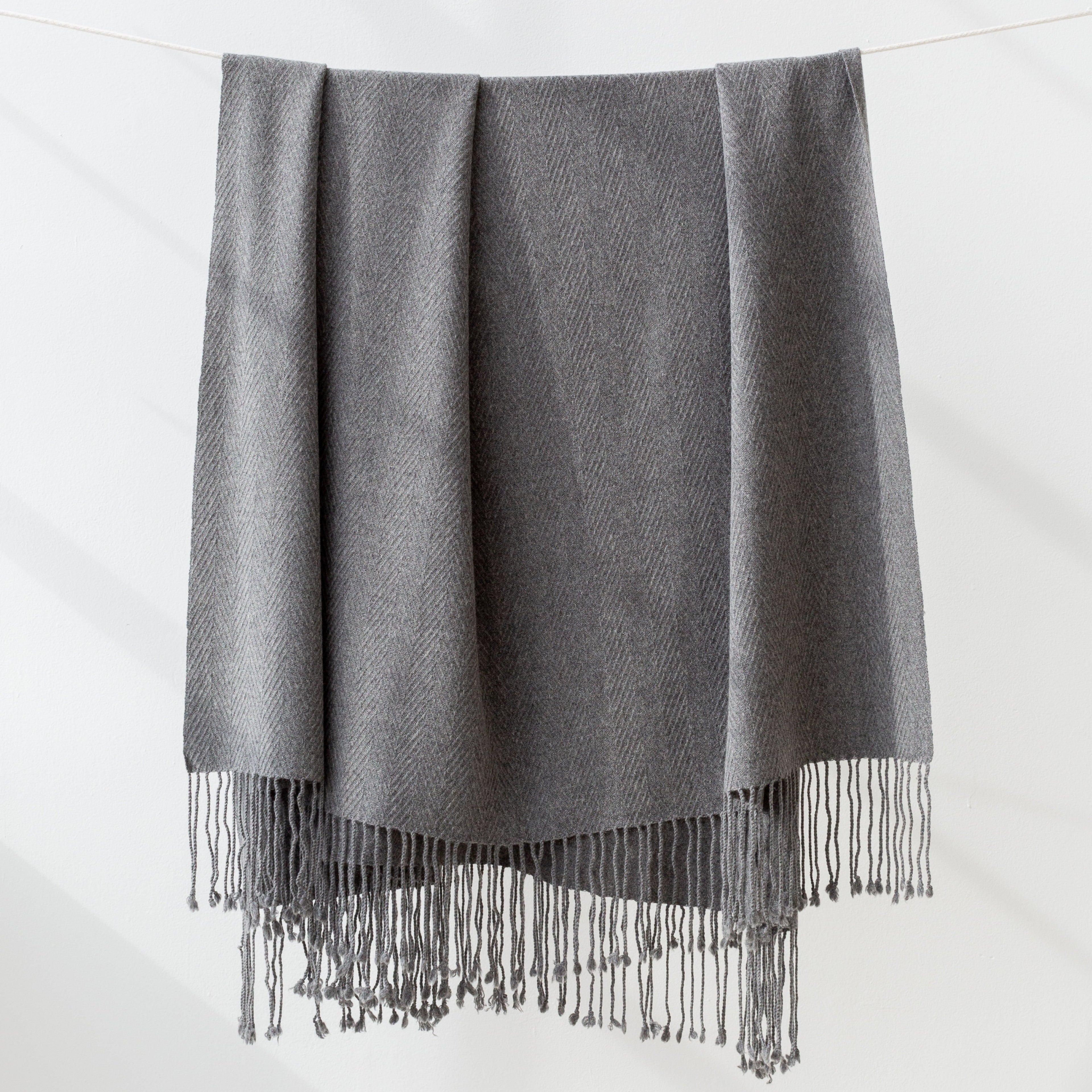 Avocado Green Mattress Luxury Throw Blankets merino wool grey gray