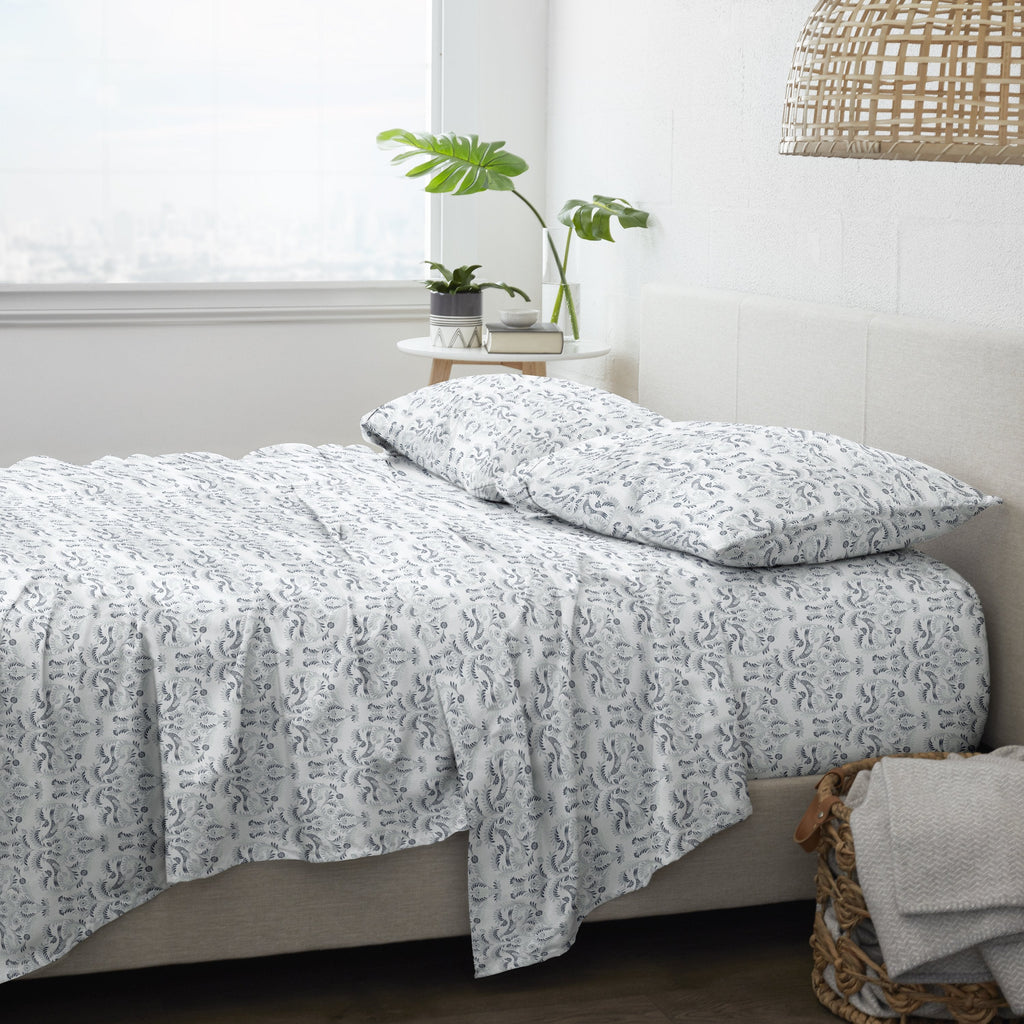 Garden Estate Patterned Sheet Set Navy