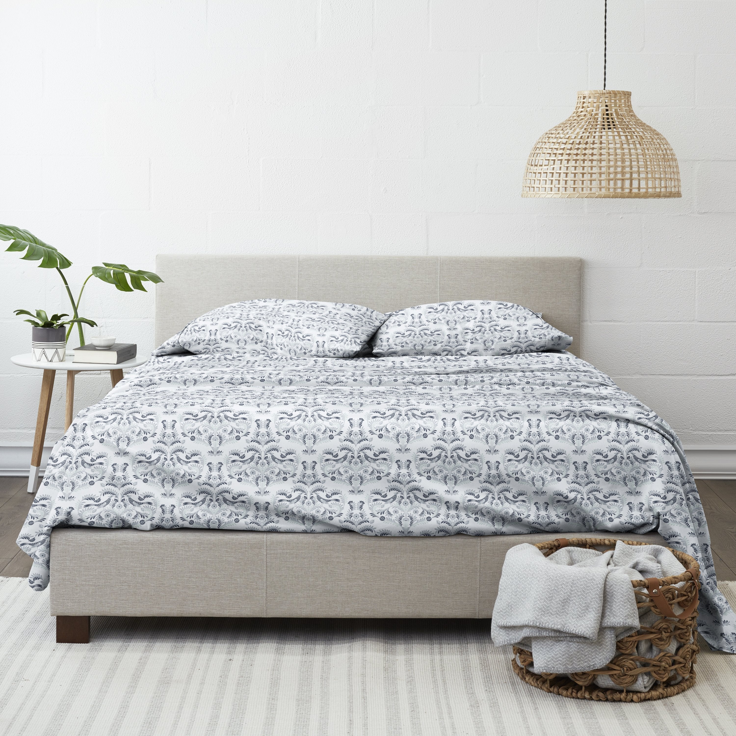 Garden Estate Patterned Sheet Set Navy