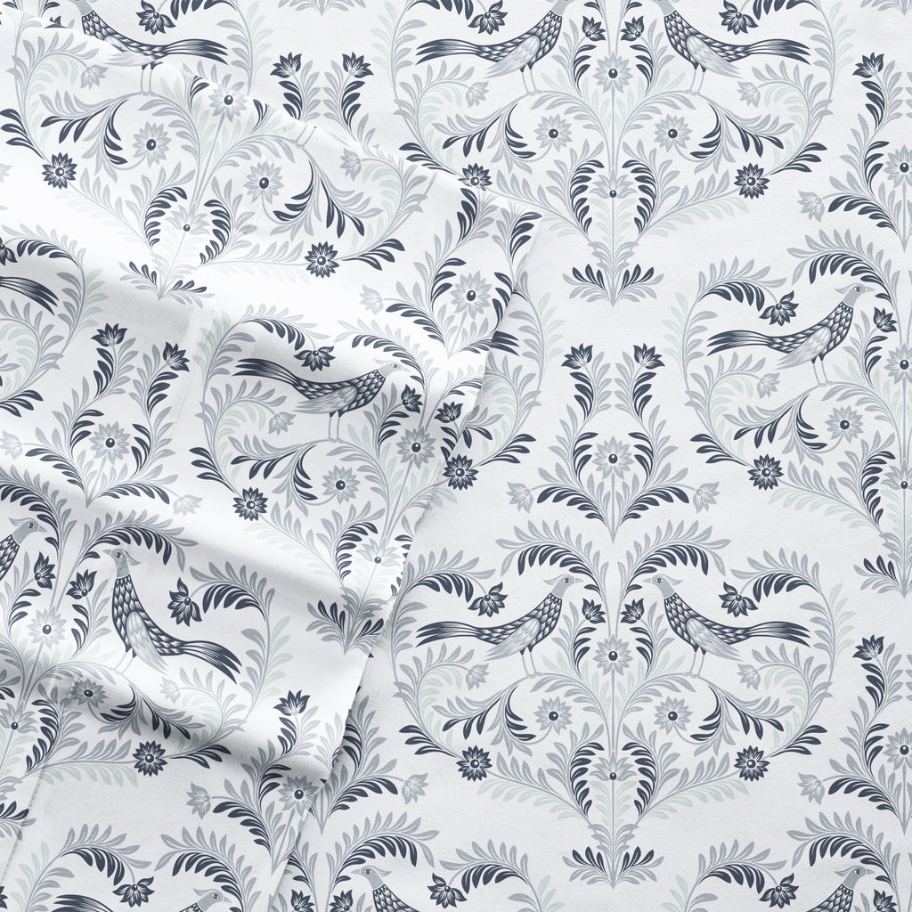 Garden Estate Patterned Sheet Set Navy