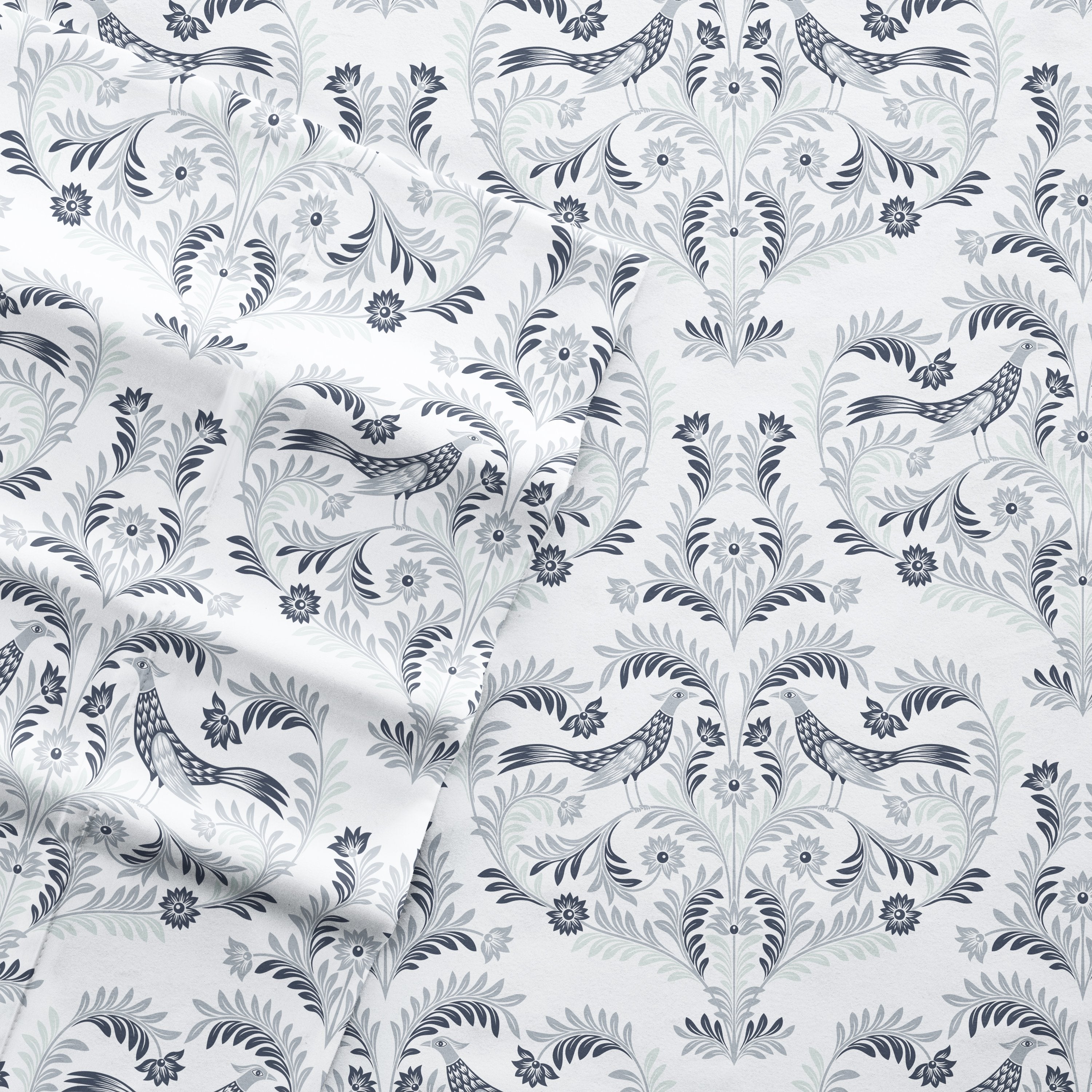 Garden Estate Patterned Sheet Set Navy