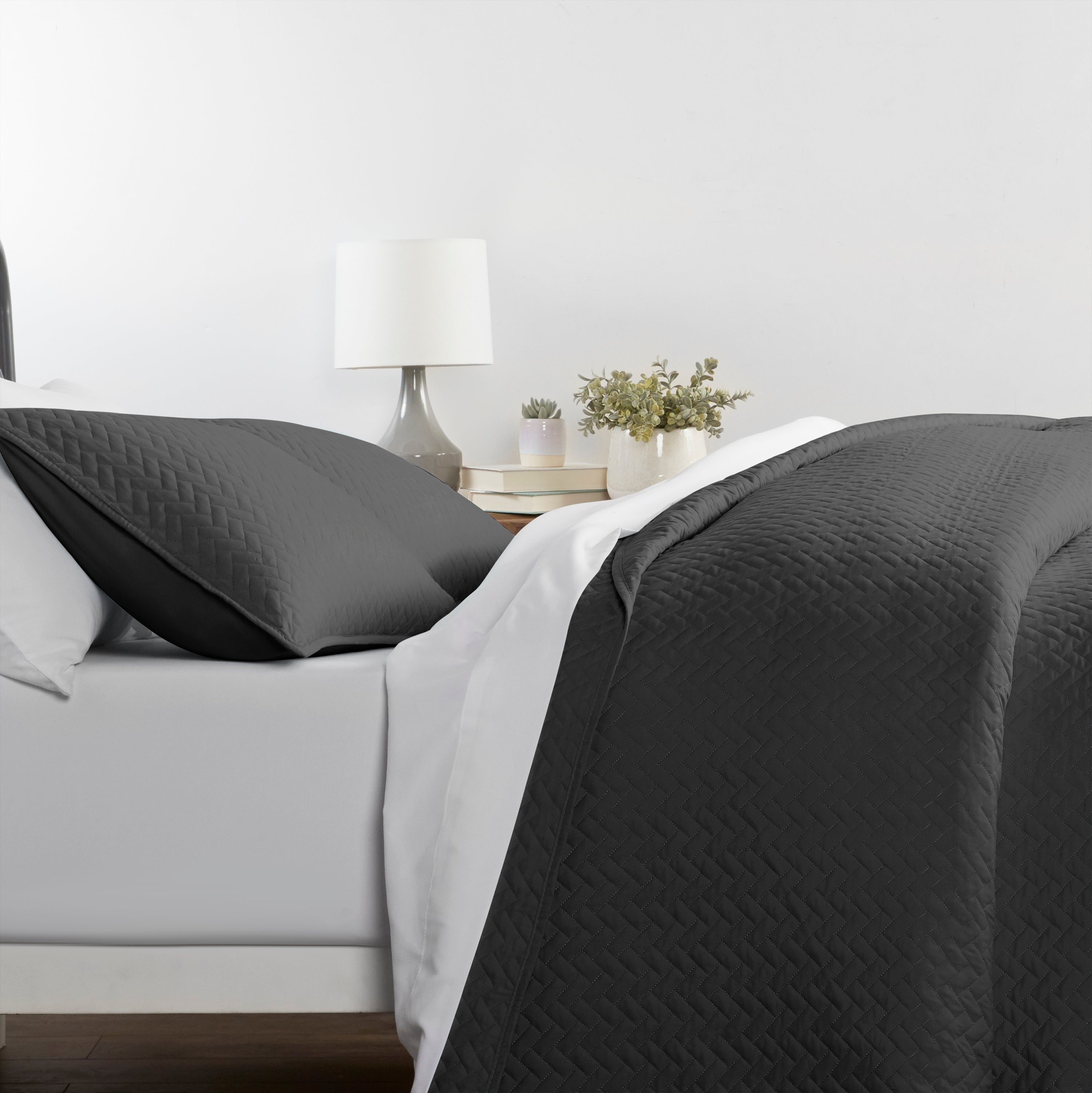 Herringbone Quilted Coverlet Set 3-Piece