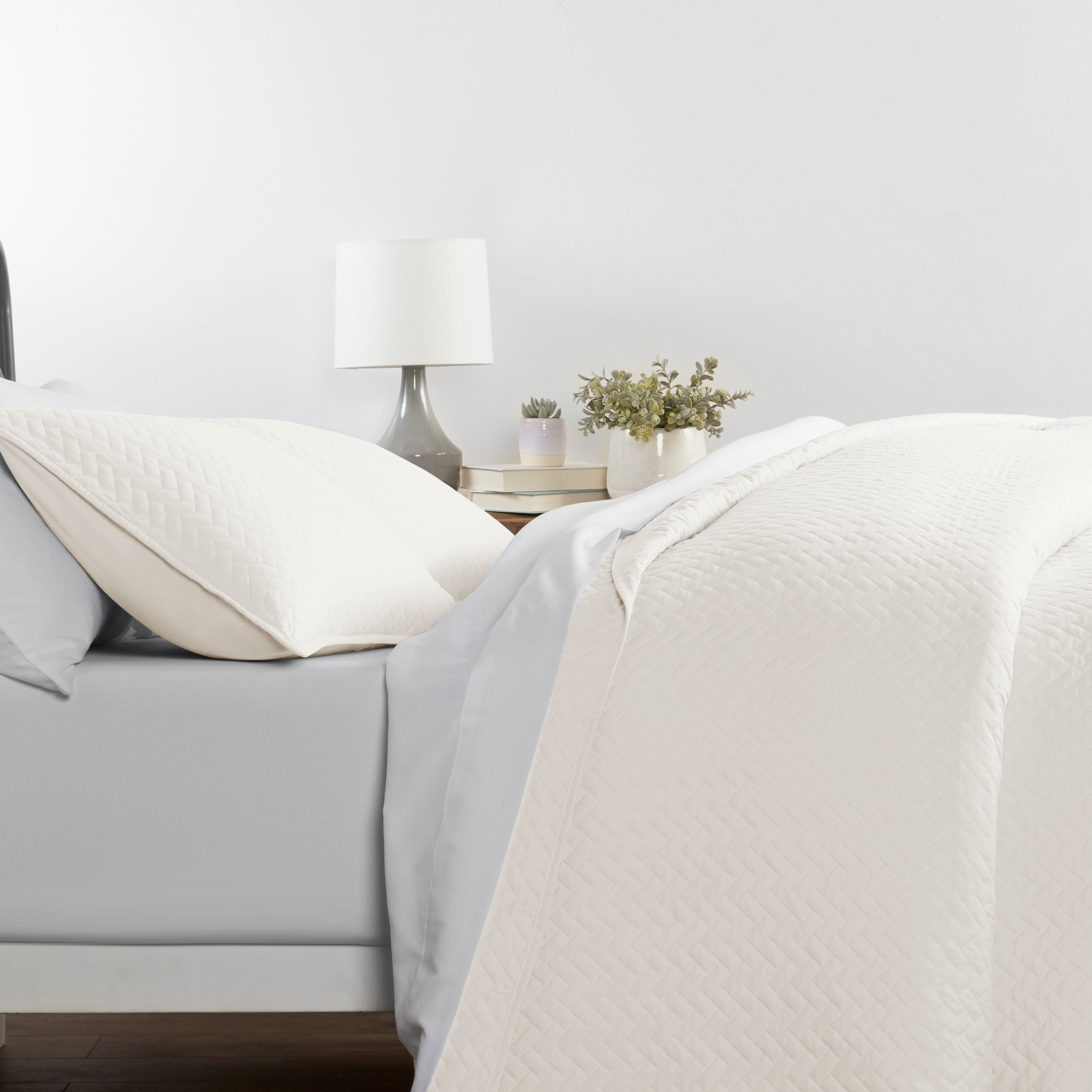 Herringbone Quilted Coverlet Set 3-Piece