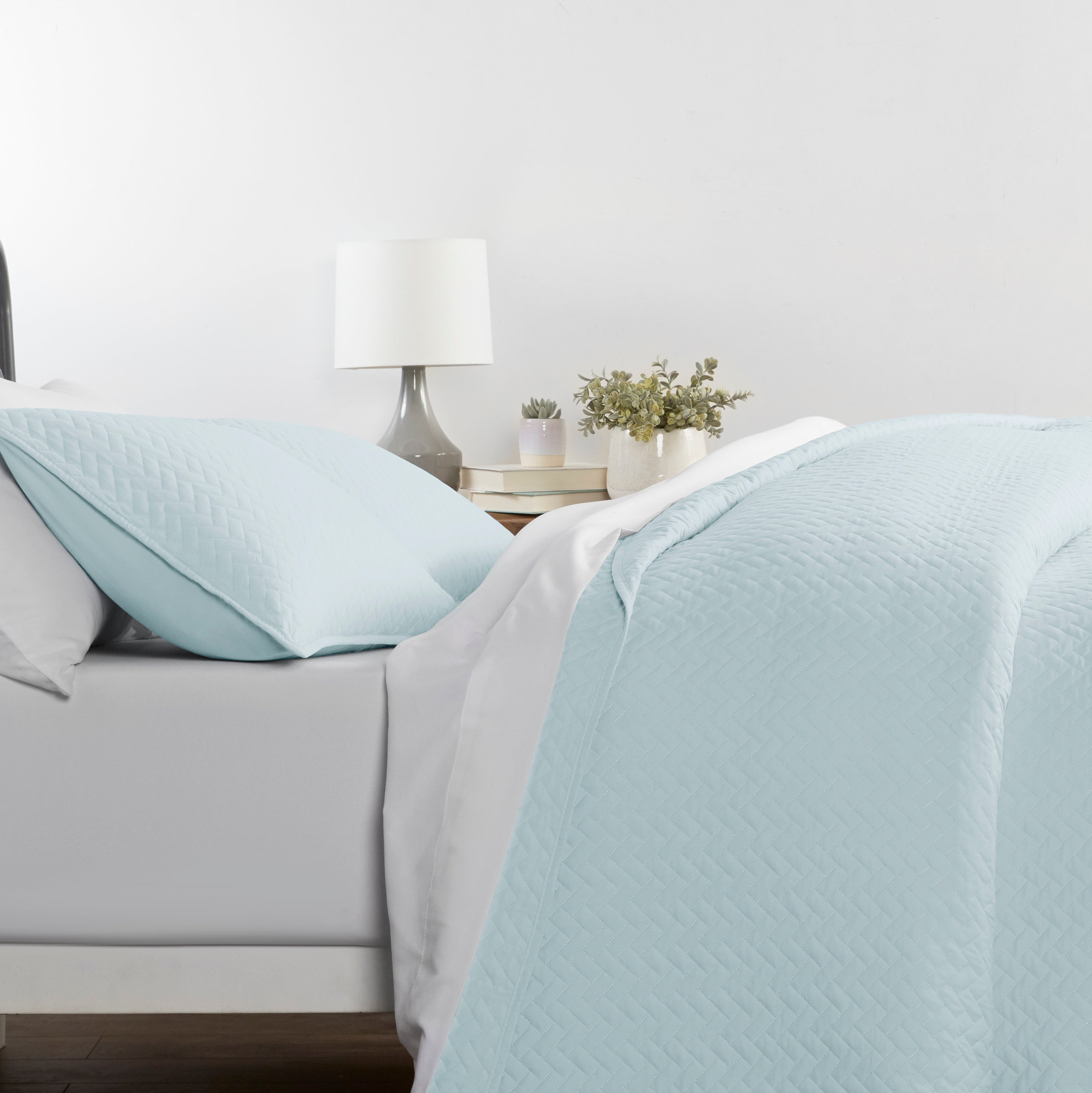 Herringbone Quilted Coverlet Set 3-Piece