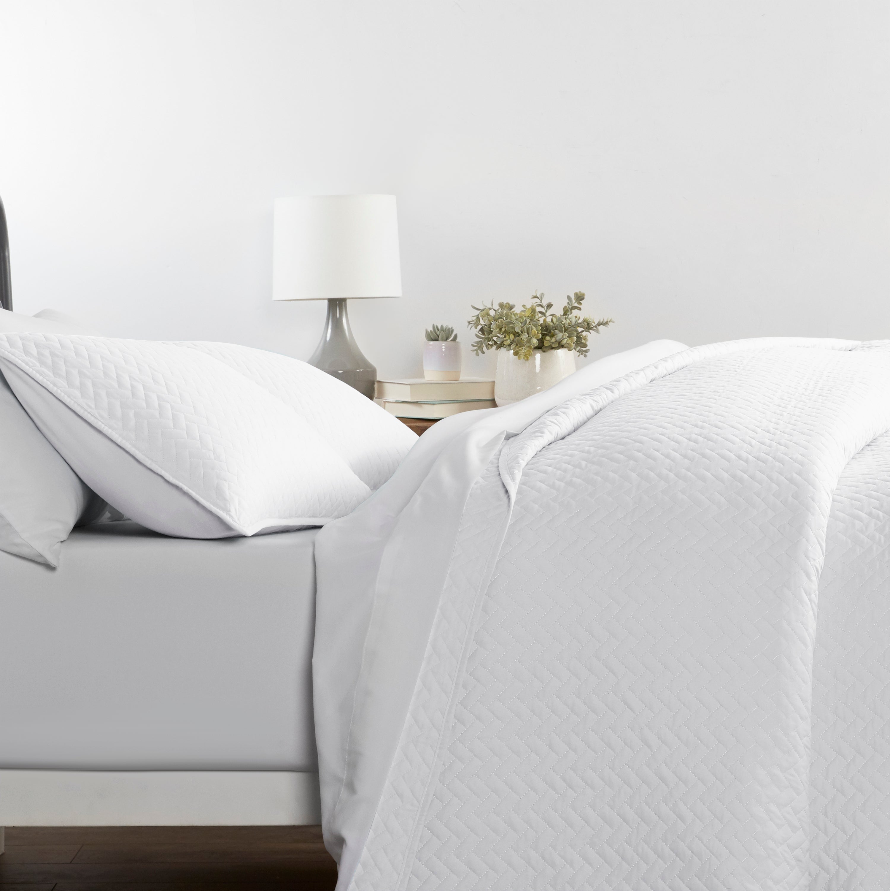 Herringbone Quilted Coverlet Set 3-Piece