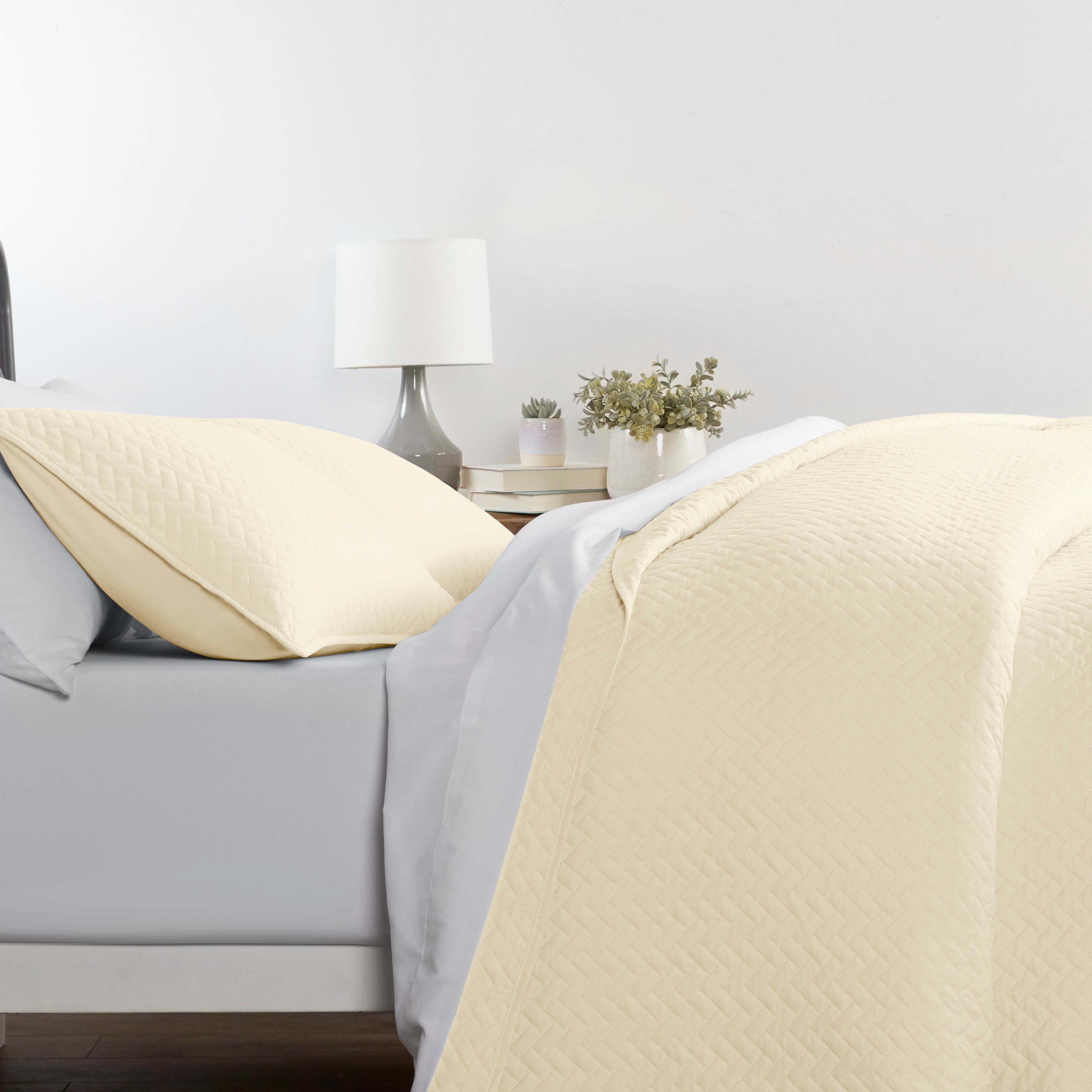 Herringbone Quilted Coverlet Set 3-Piece