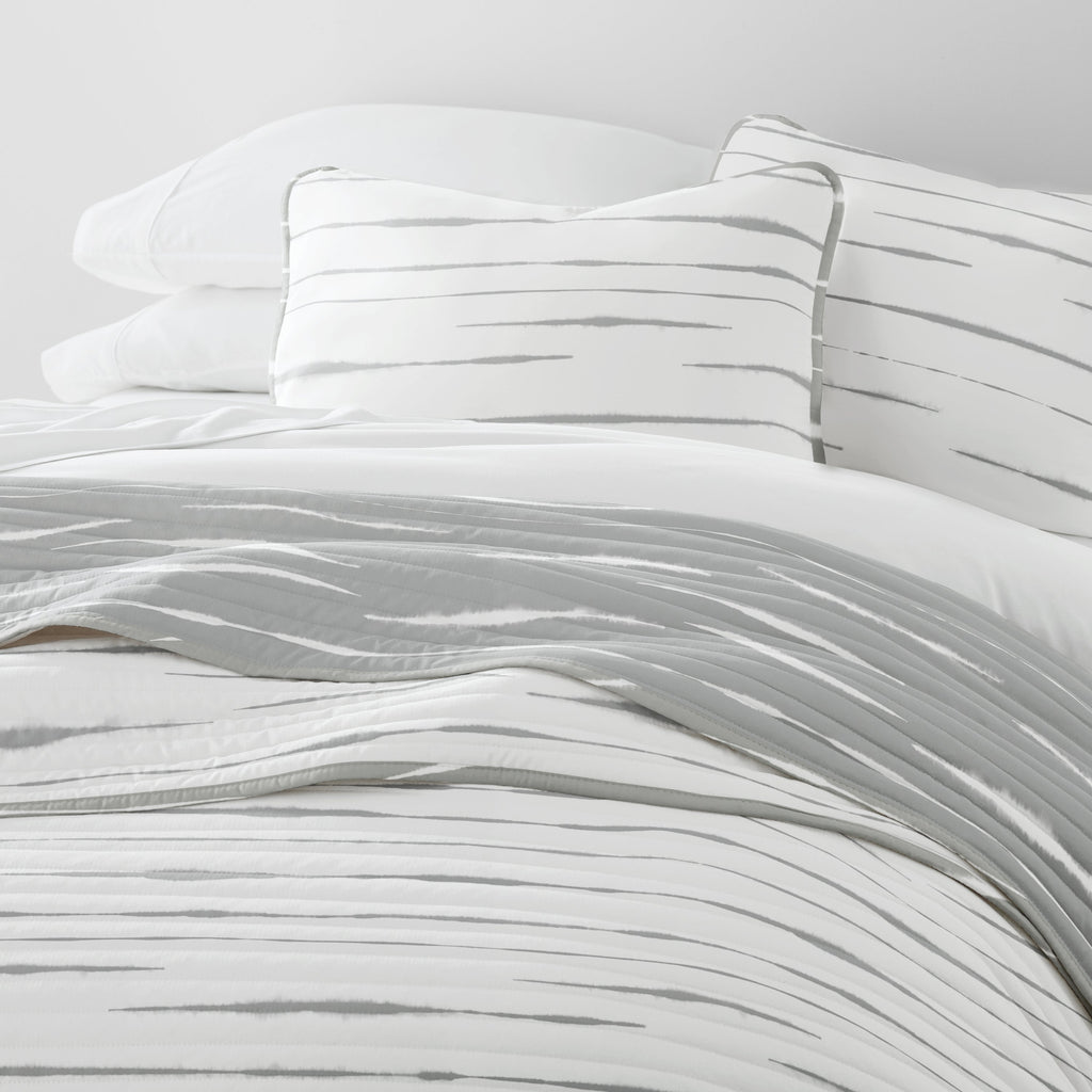Horizon Lines Reversible Quilted Coverlet Set