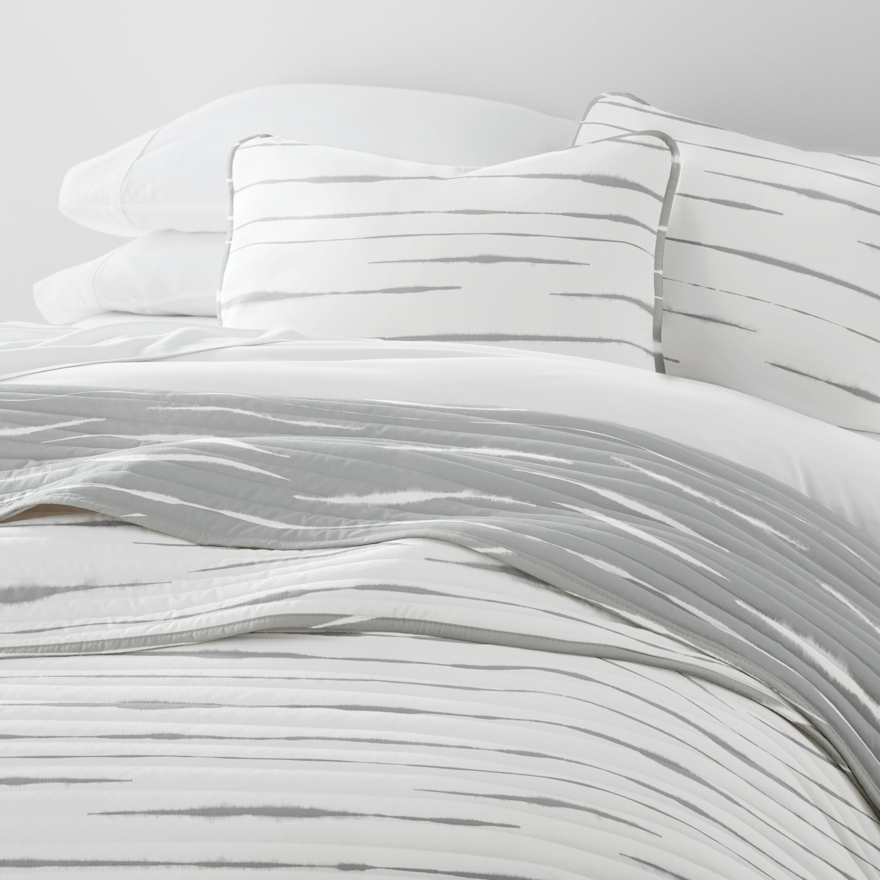 Horizon Lines Reversible Quilted Coverlet Set