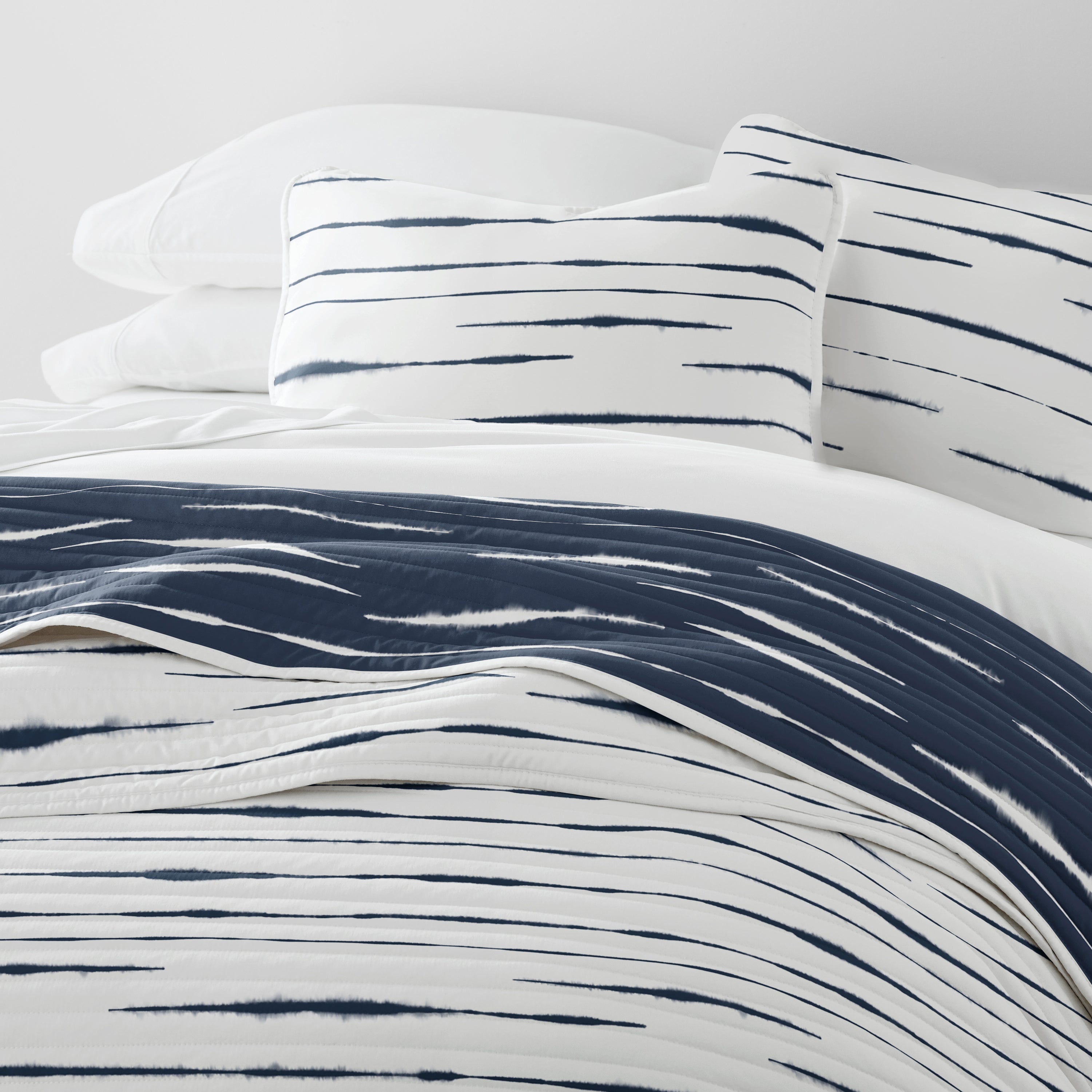 Horizon Lines Reversible Quilted Coverlet Set