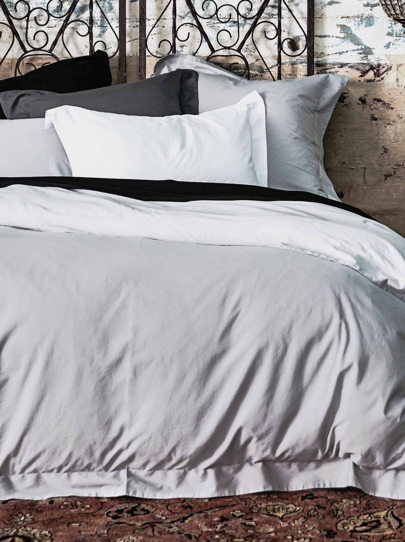 Organic Cotton Sateen Duvet Cover - Night
