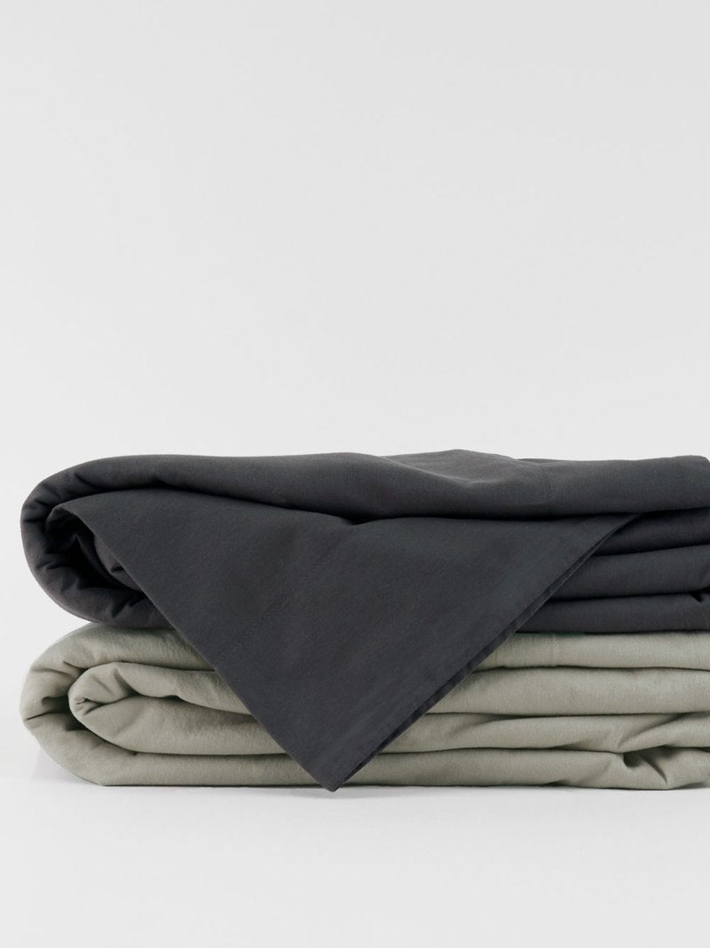 Organic Cotton Sateen Duvet Cover - Iris