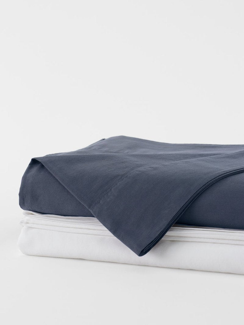 Organic Cotton Sateen Flat Sheet - Iris