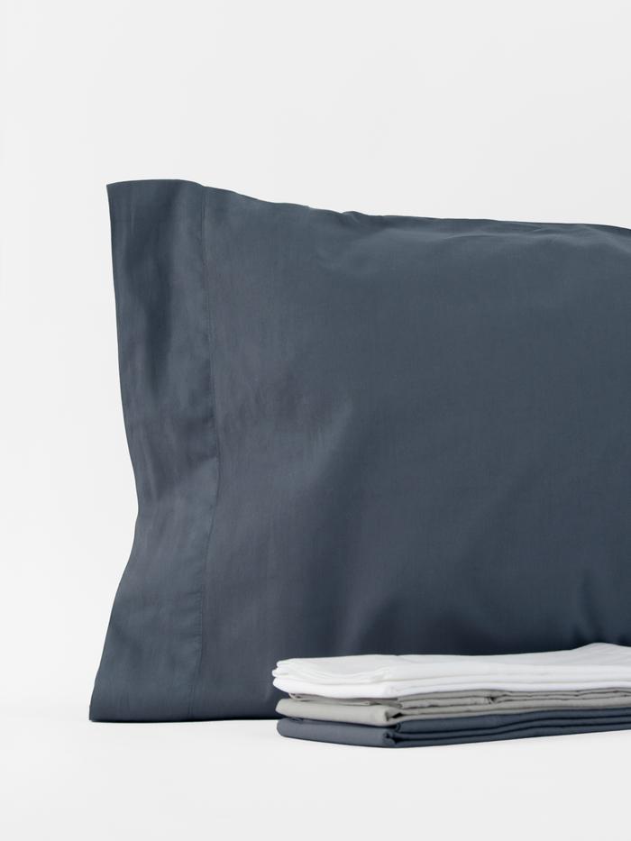 Organic Cotton Sateen Pillowcase Single - Iris