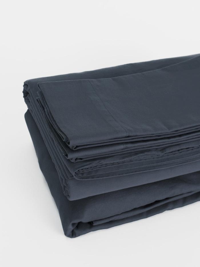 Organic Cotton Sateen Sheet Set - Iris