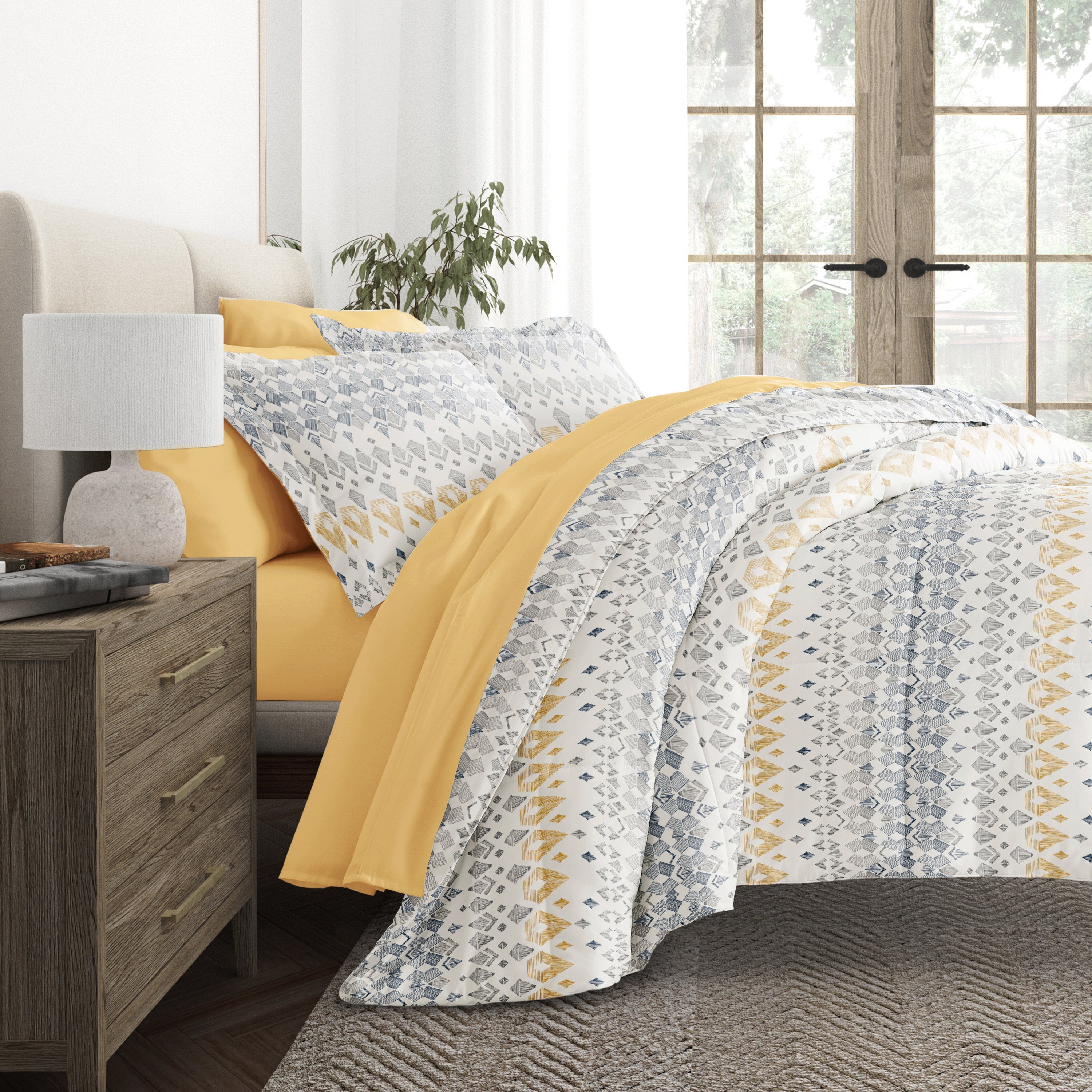 Mayan Stamp Gray with Gold Sheets