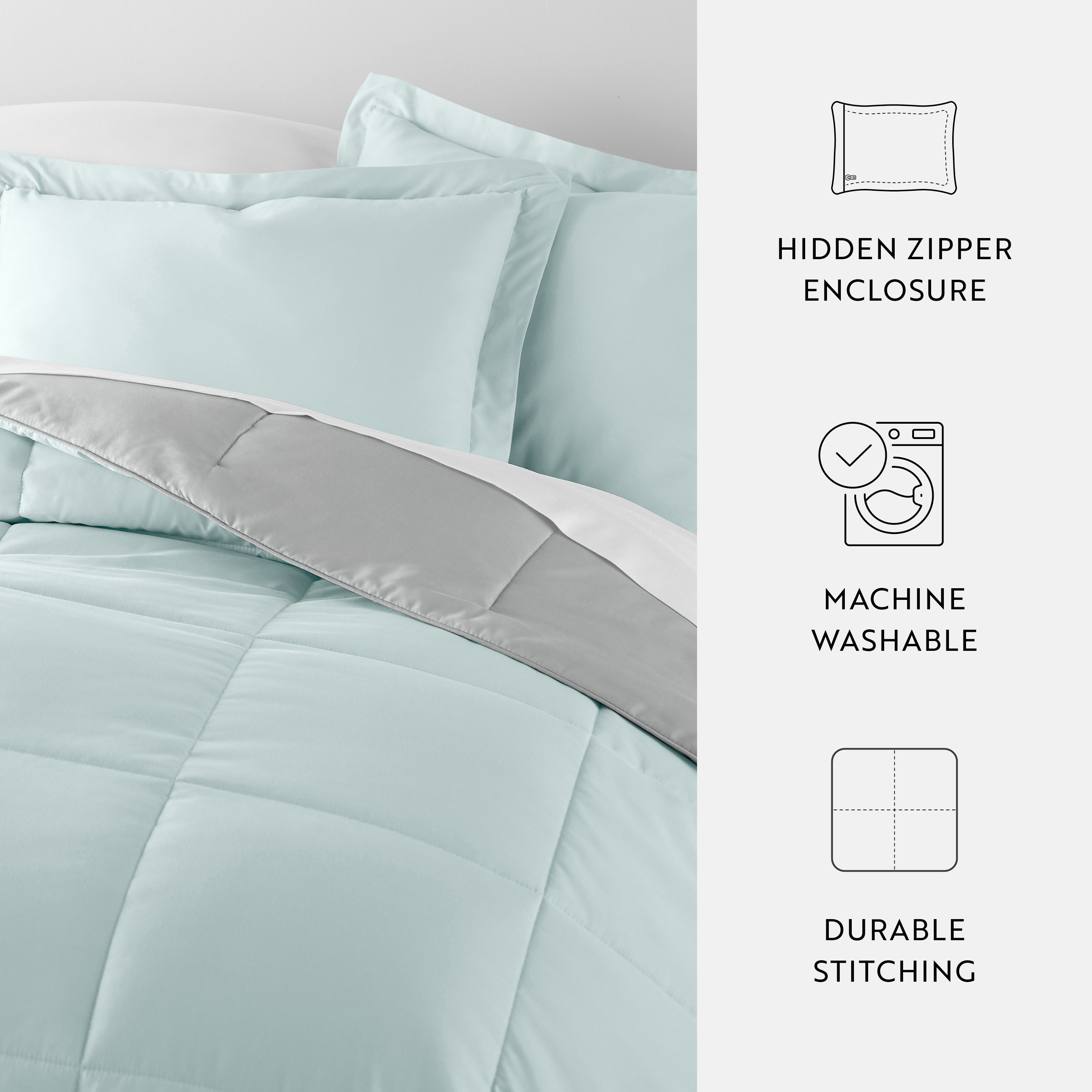 Reversible Down Alternative Comforter 3 Piece