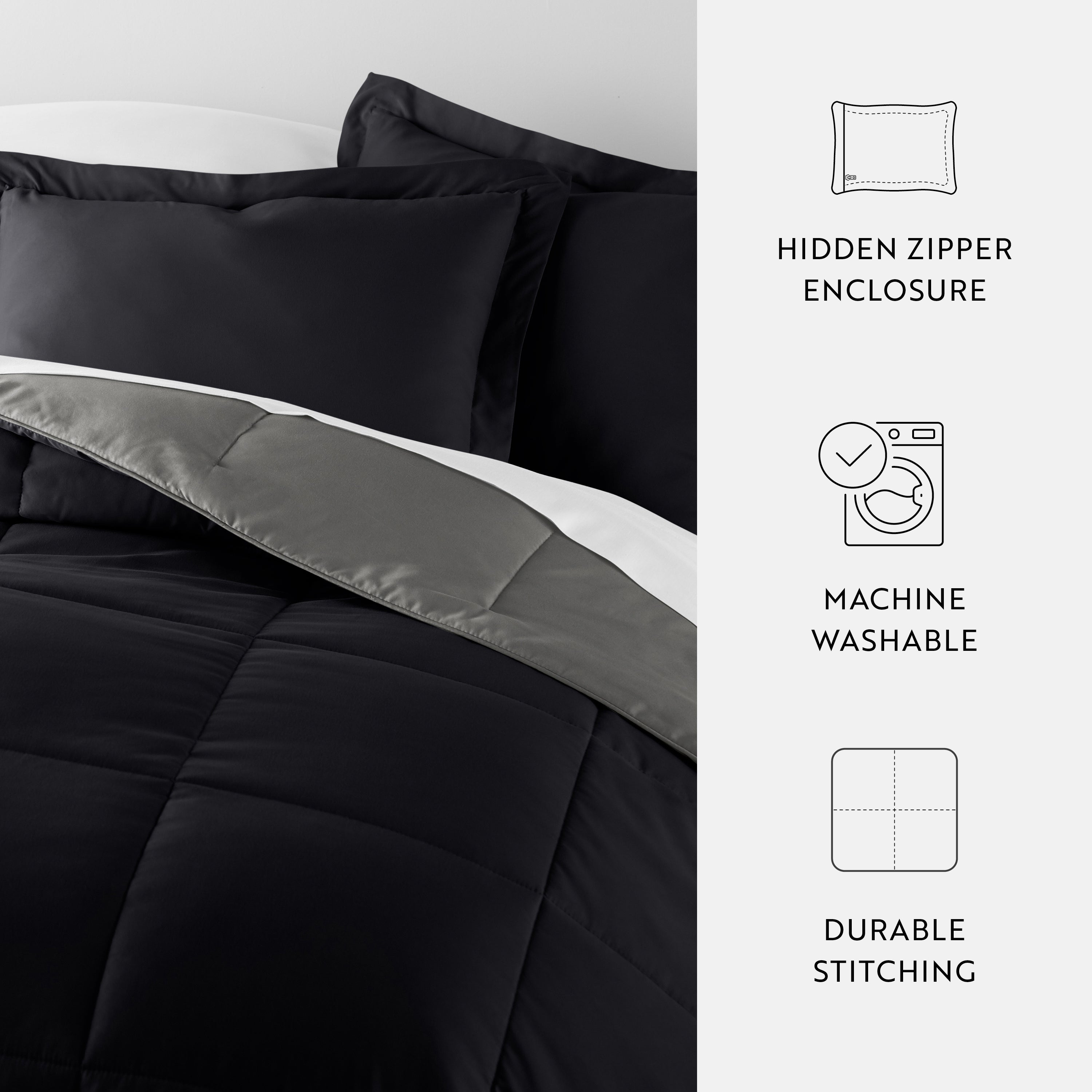 Reversible Down Alternative Comforter 3 Piece