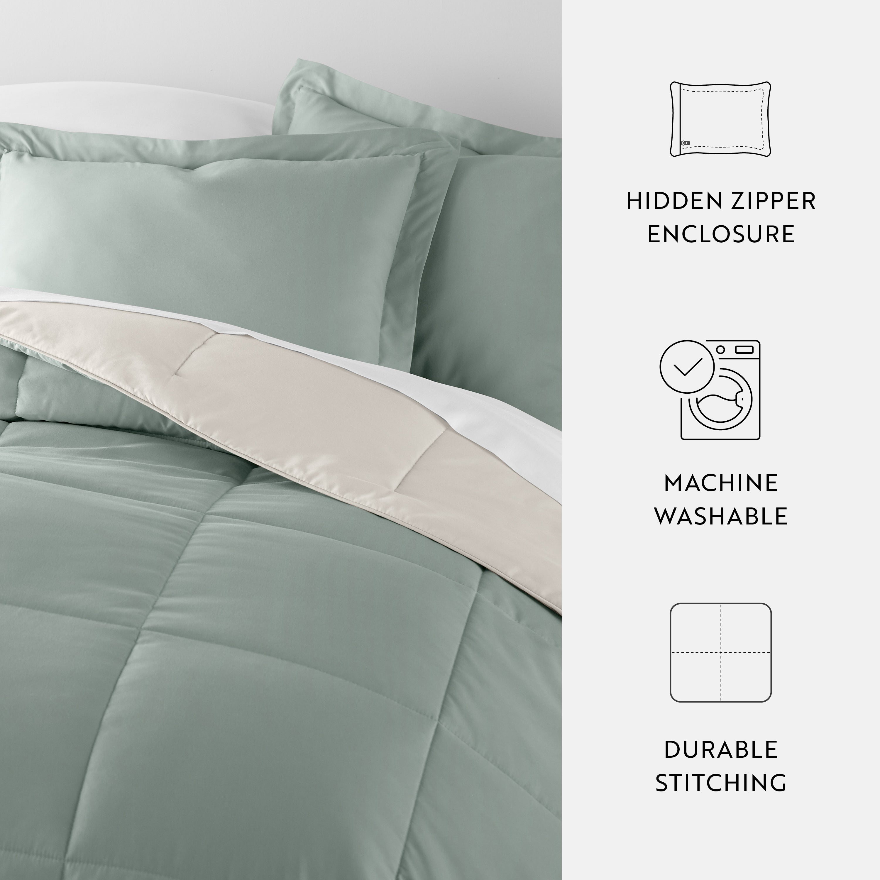 Reversible Down Alternative Comforter 3 Piece