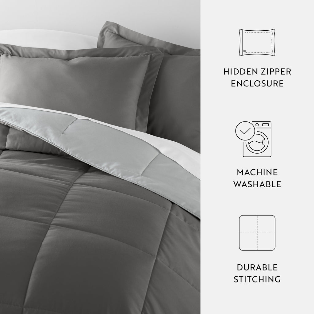 Reversible Down Alternative Comforter 3 Piece