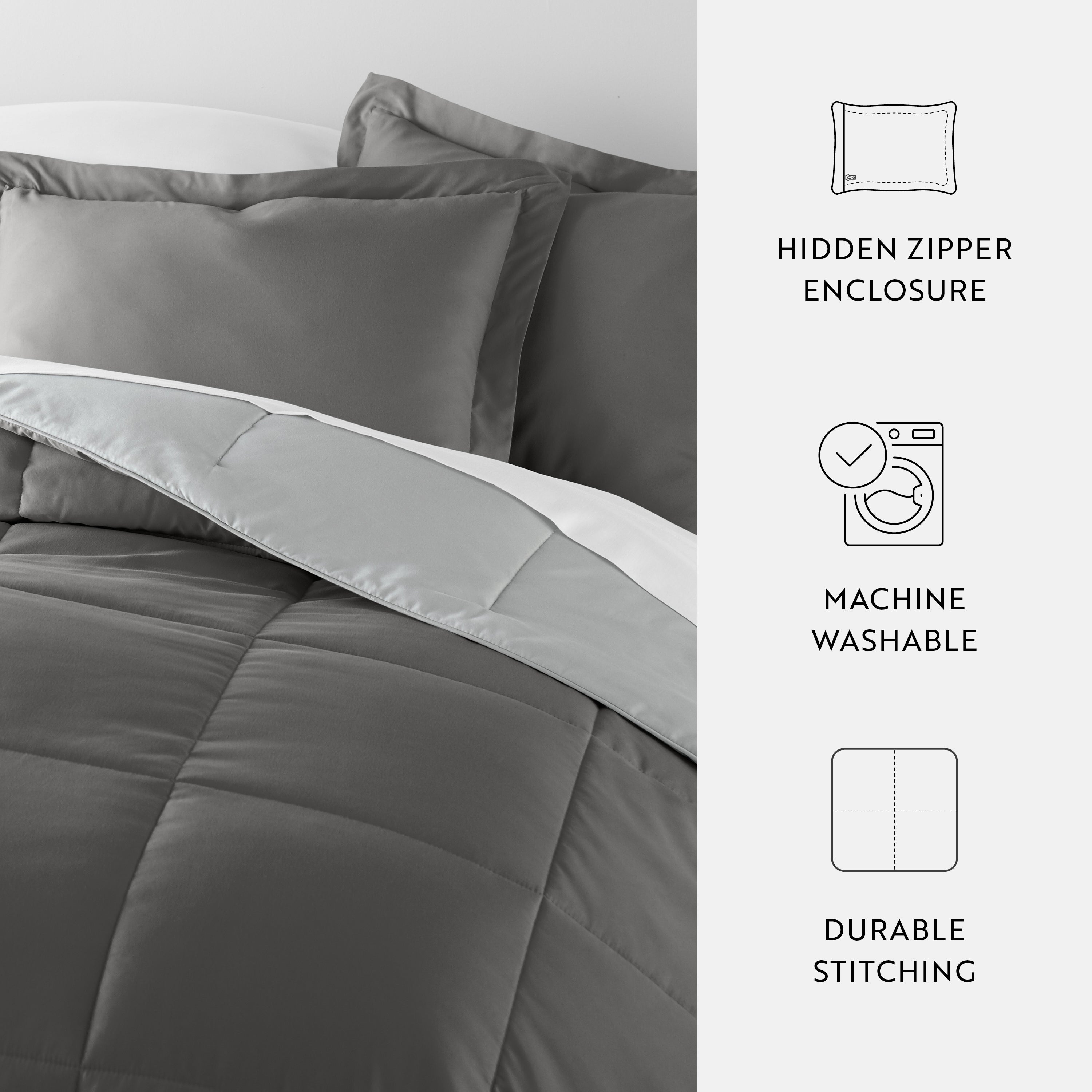 Reversible Down Alternative Comforter 3 Piece
