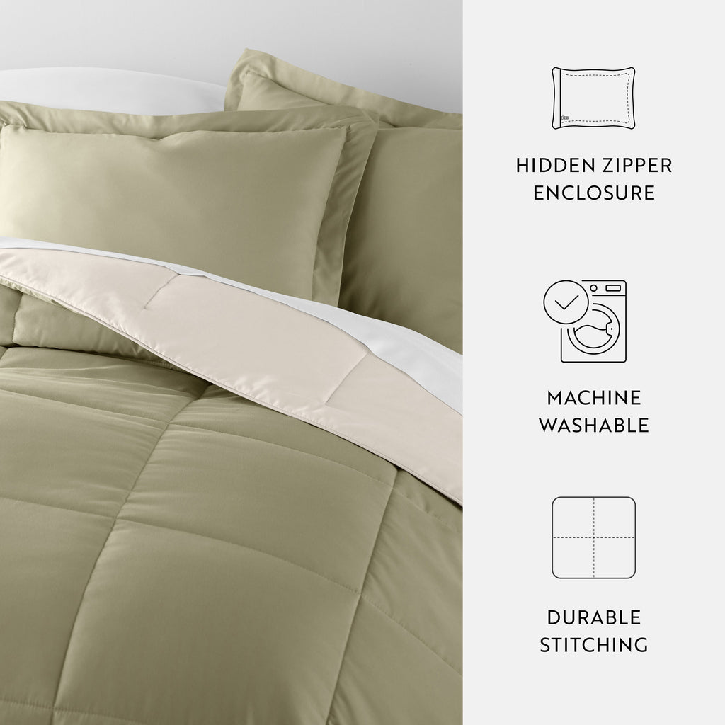 Reversible Down Alternative Comforter 3 Piece