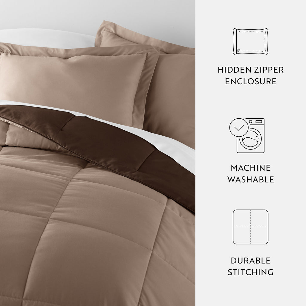 Reversible Down Alternative Comforter 3 Piece