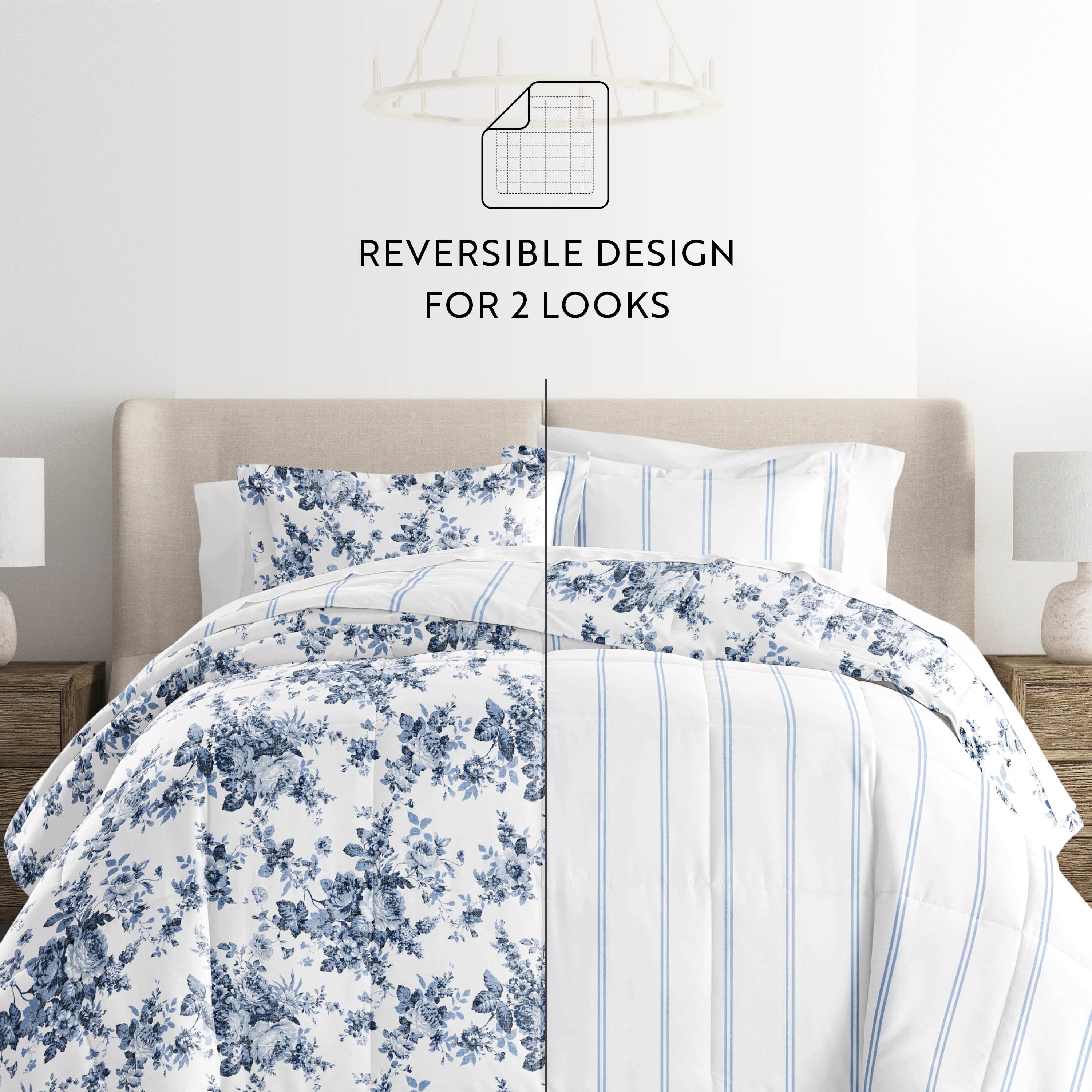 Reversible Down Alternative Comforter 3 Piece