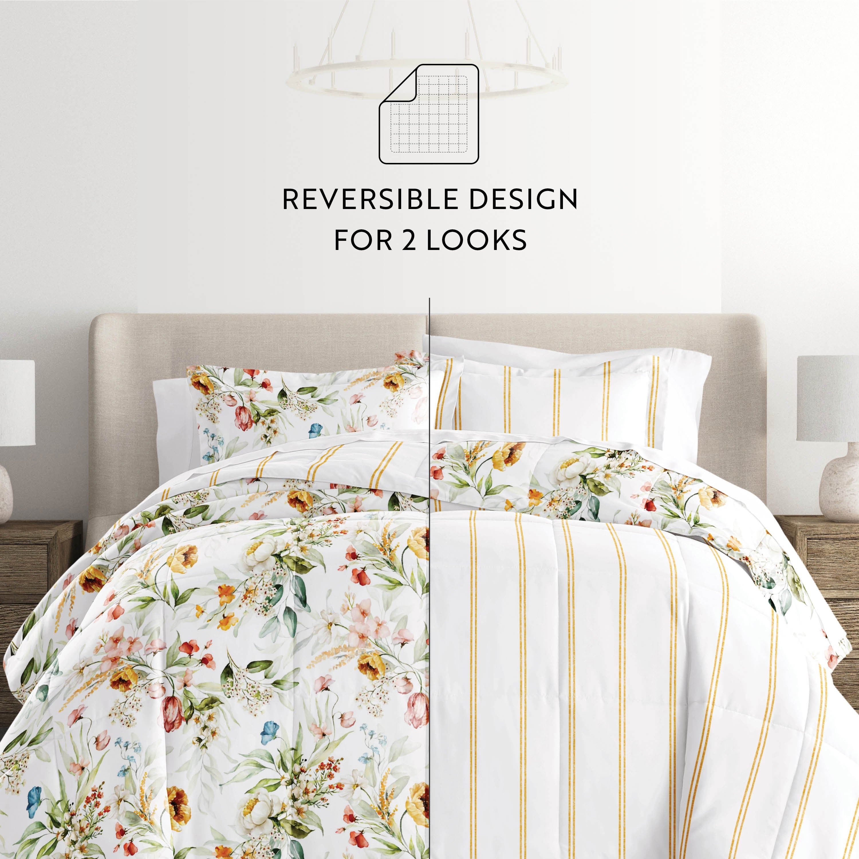 Reversible Down Alternative Comforter 3 Piece