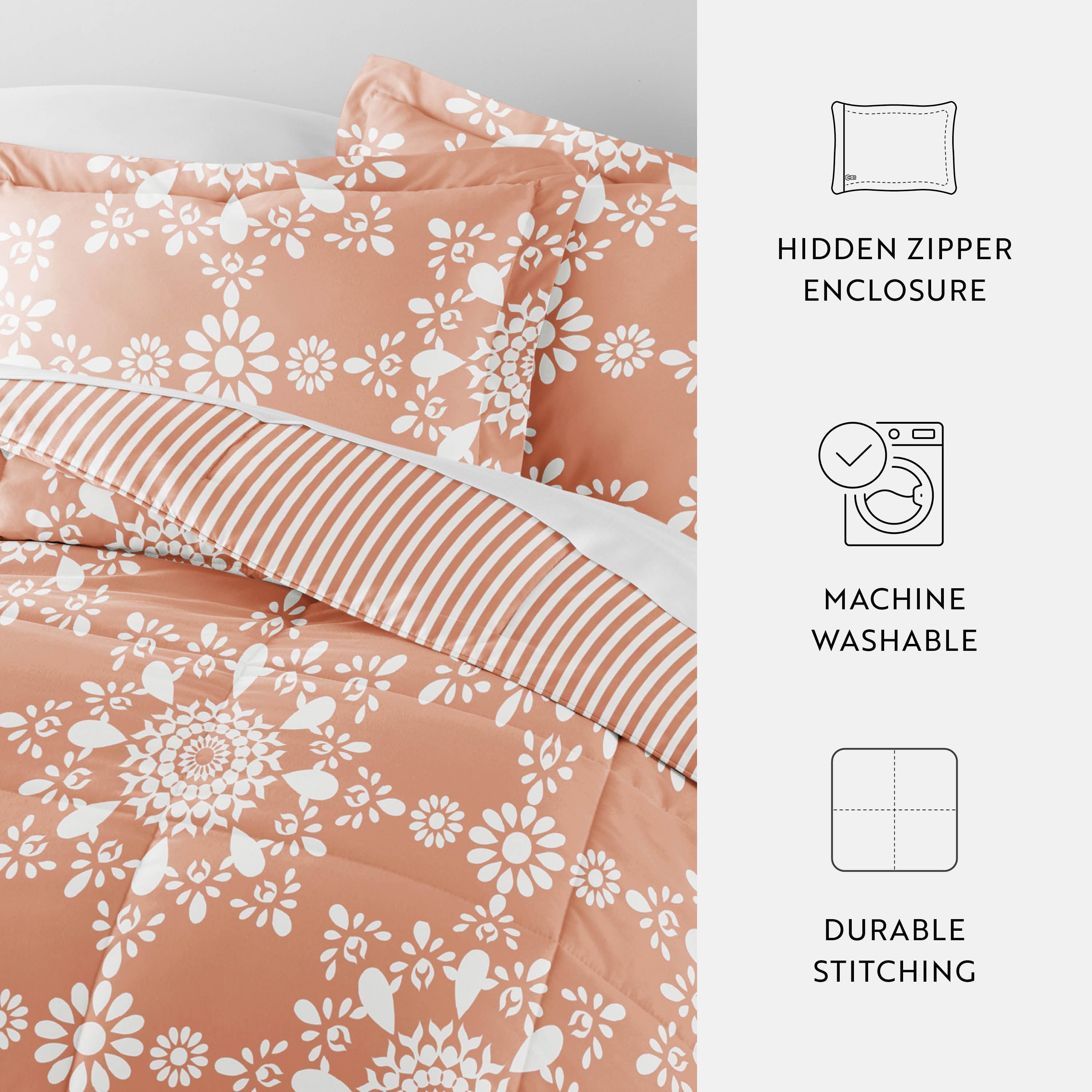 Reversible Down Alternative Comforter 3 Piece