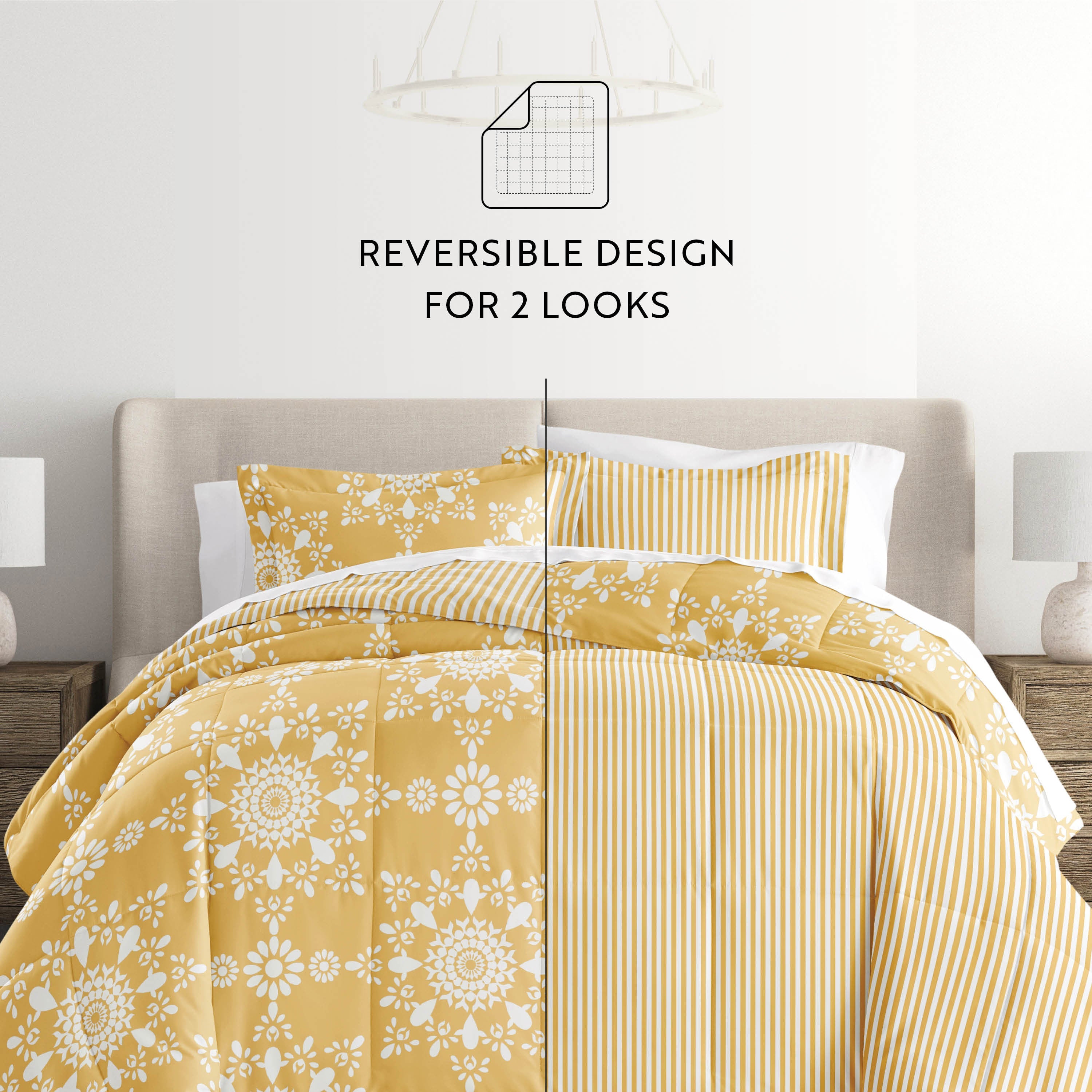 Reversible Down Alternative Comforter 3 Piece
