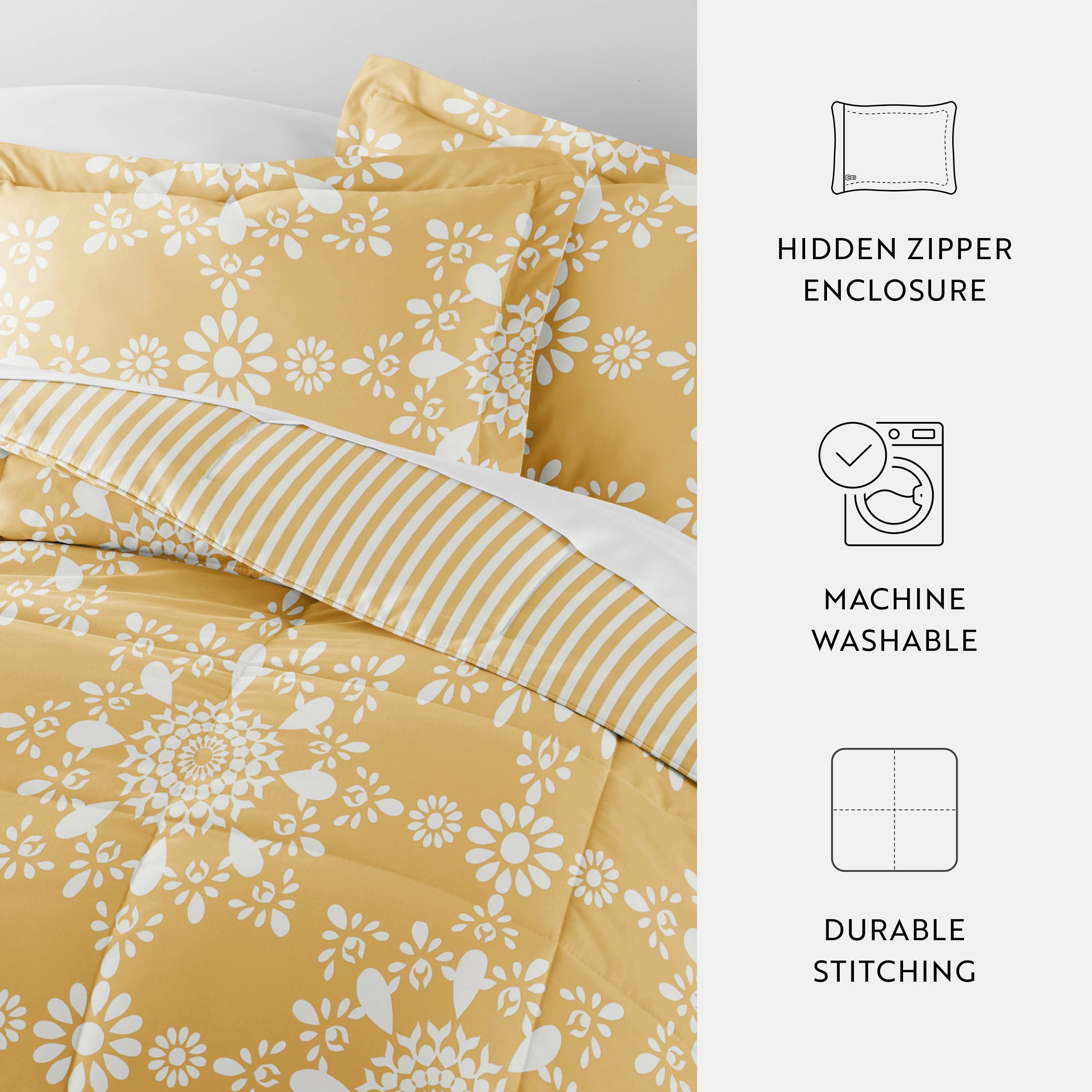 Reversible Down Alternative Comforter 3 Piece