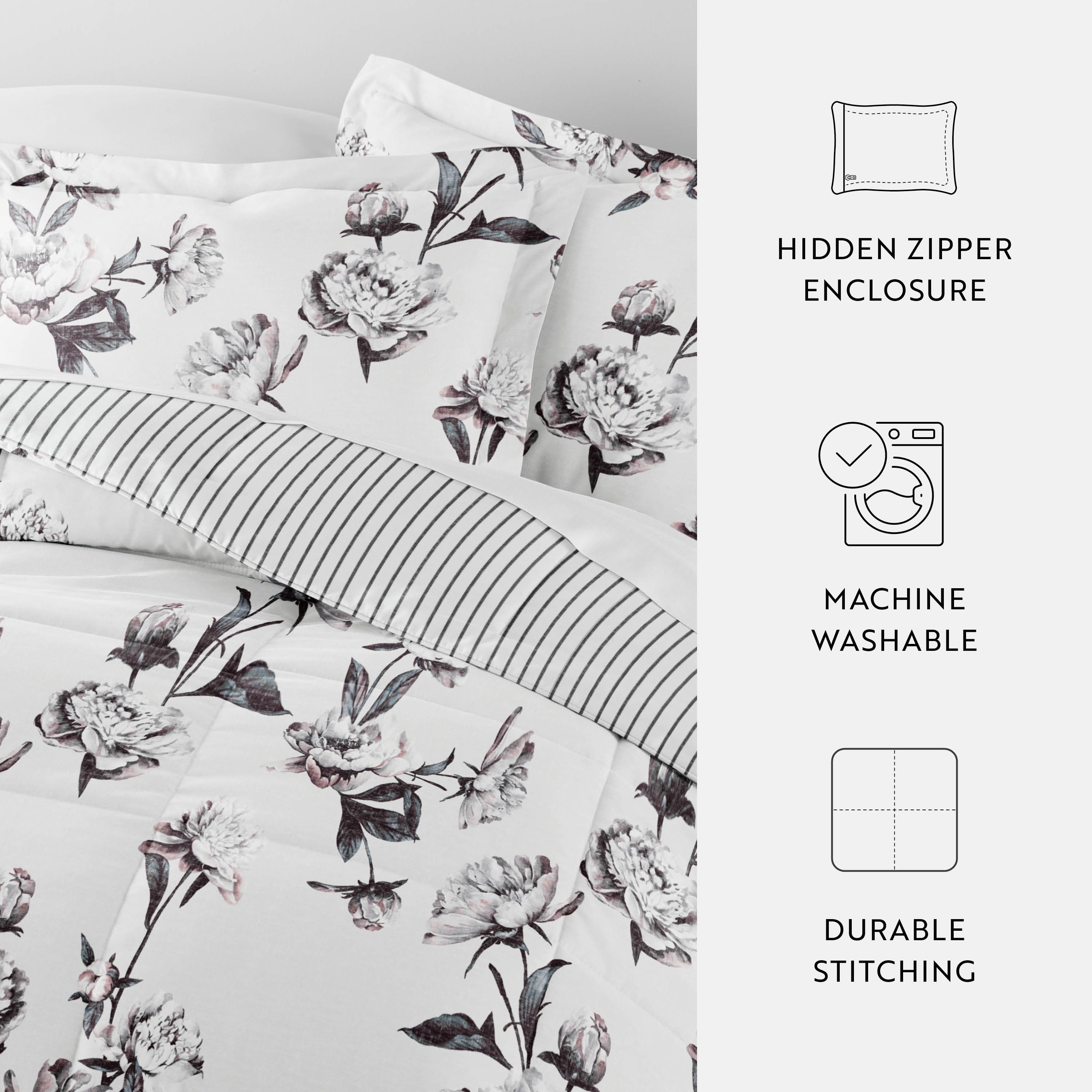 Reversible Down Alternative Comforter 3 Piece