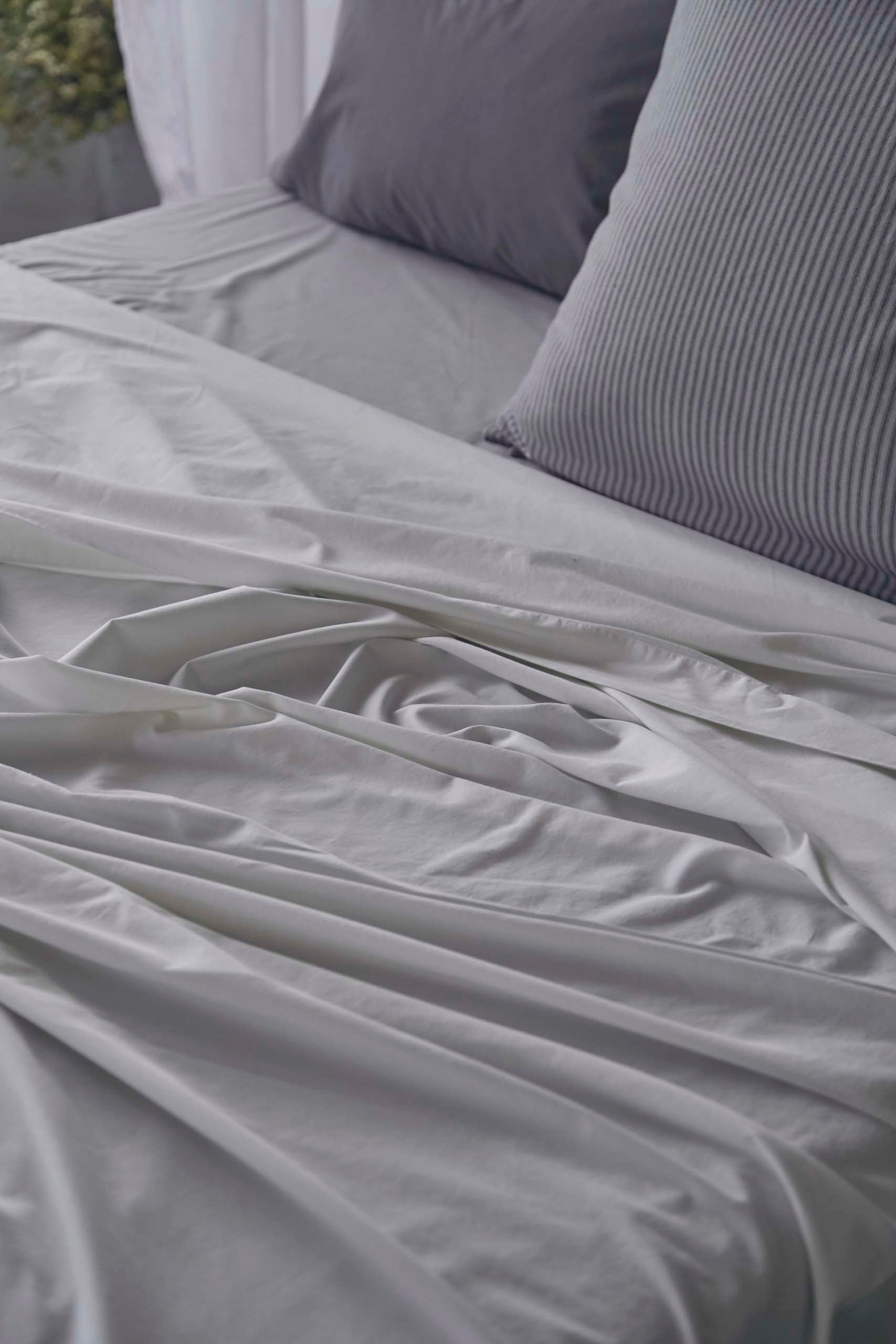 Organic Cotton Sateen Flat Sheet - Iris