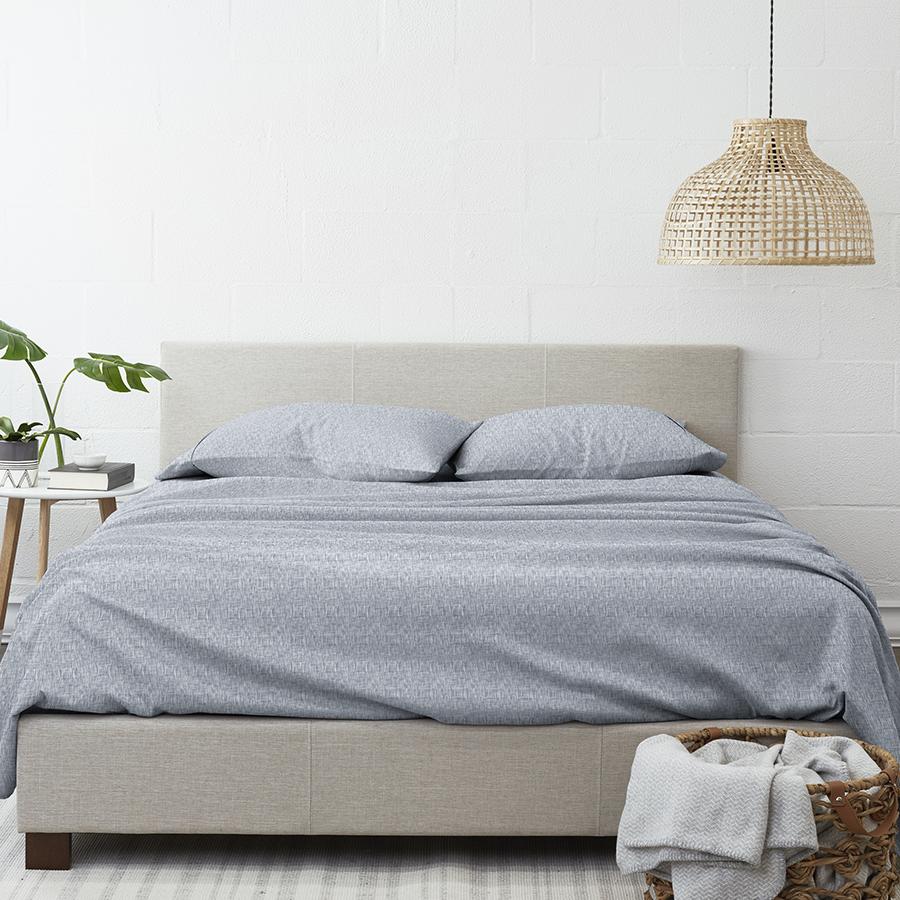 Ultra Soft Chambray Style Patterned Sheet Set