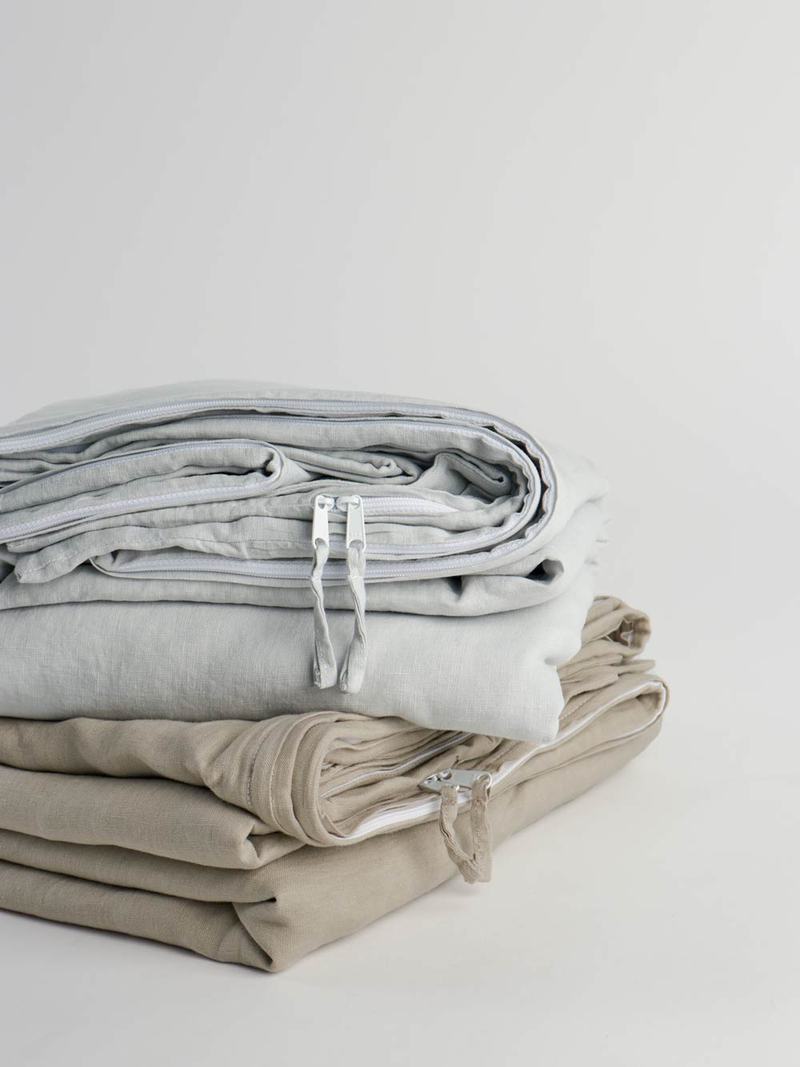 Vintage Linen Duvet Cover - Iris