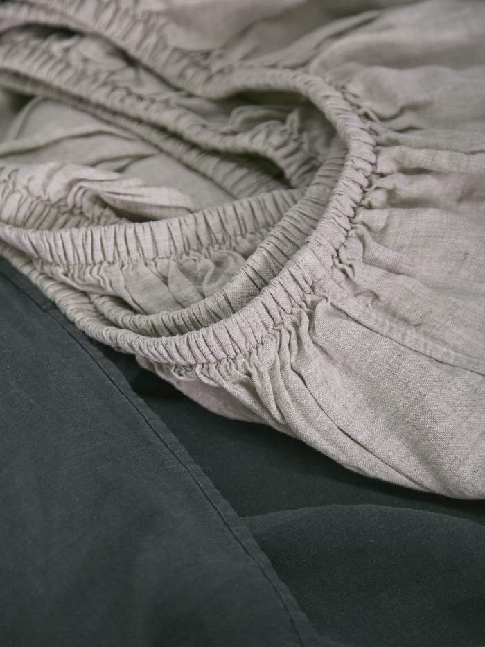 Vintage Linen Fitted Sheet - Night